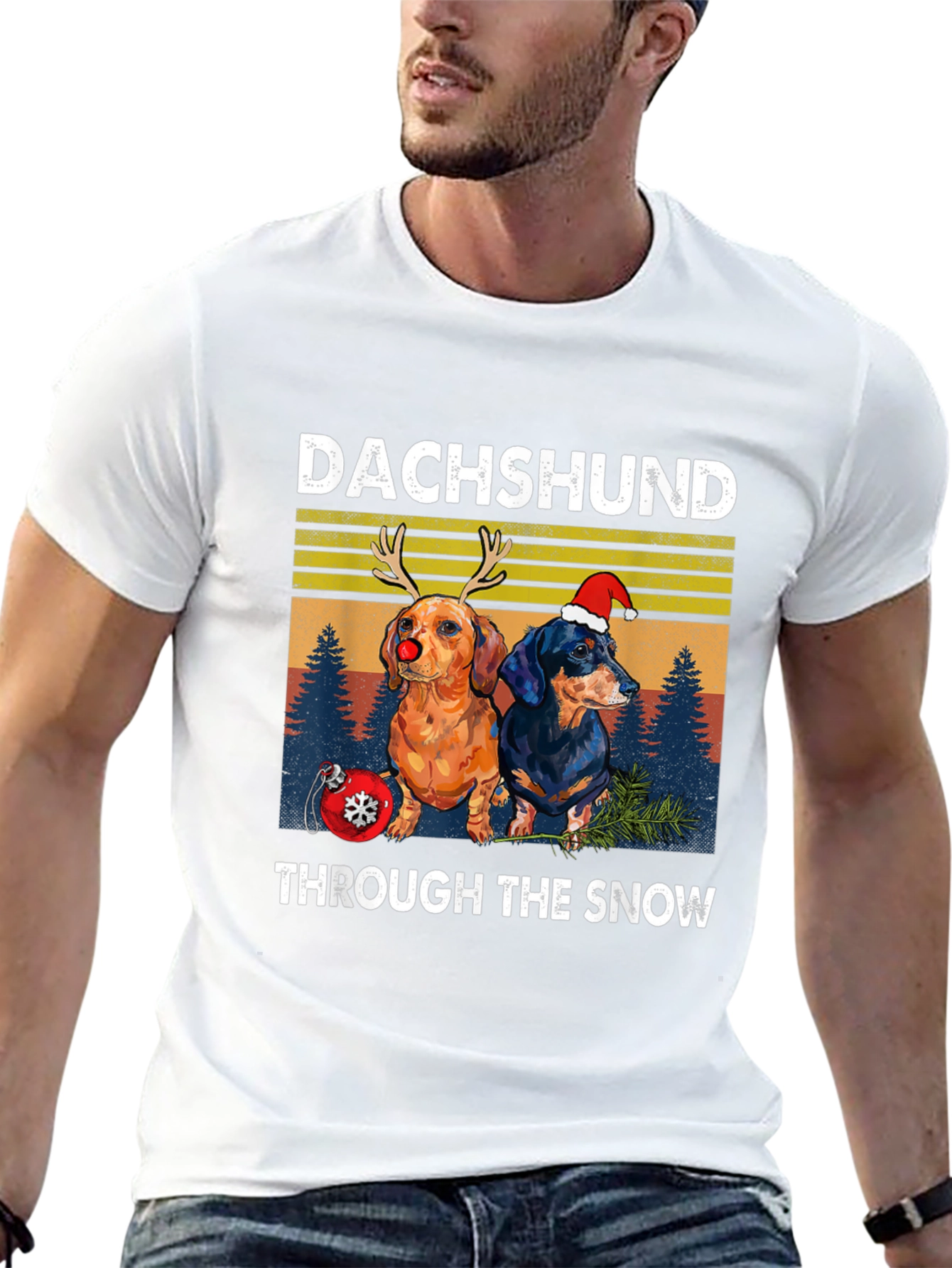 Dachshund Through the Snow Graphic Tee