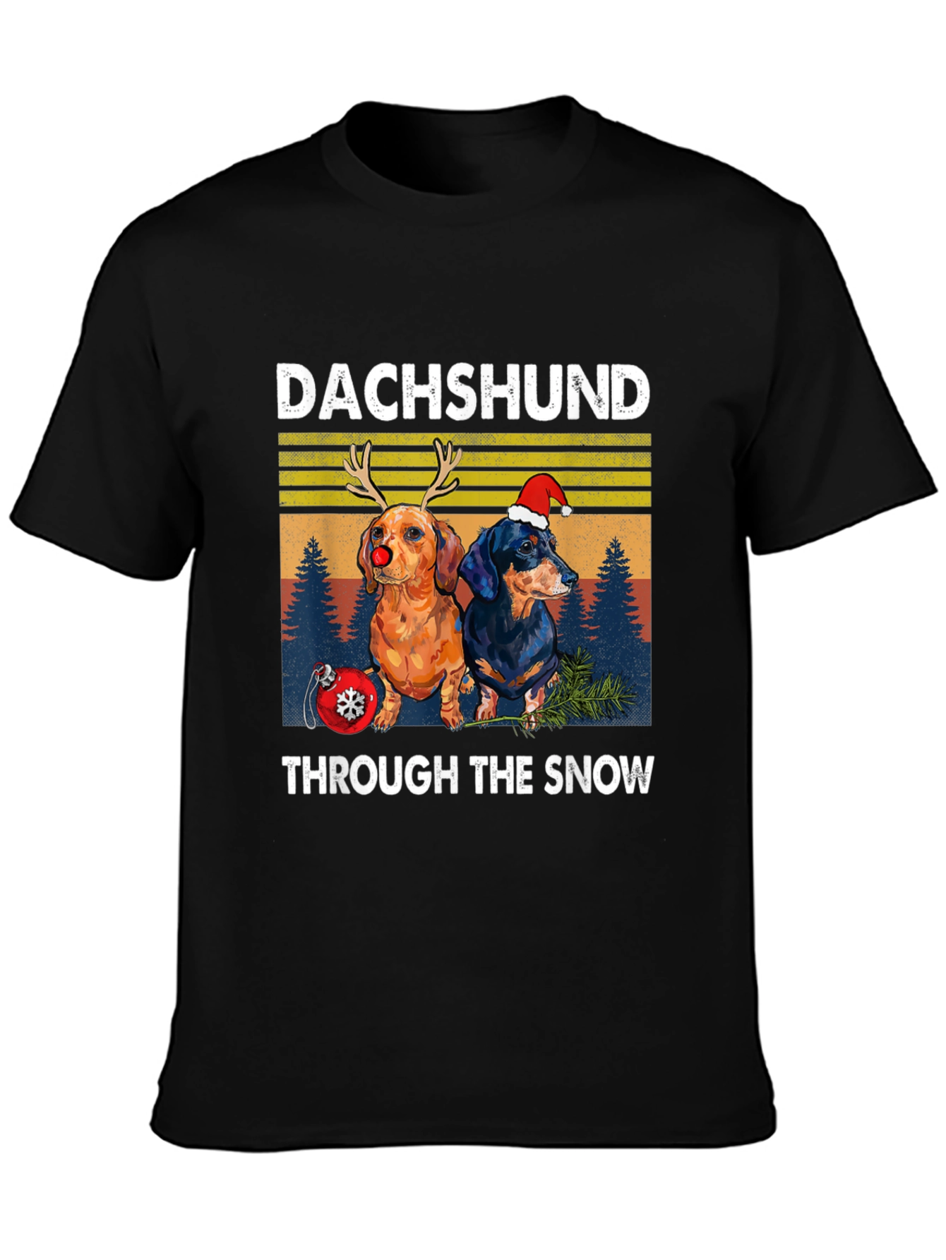 Dachshund Through the Snow Graphic Tee