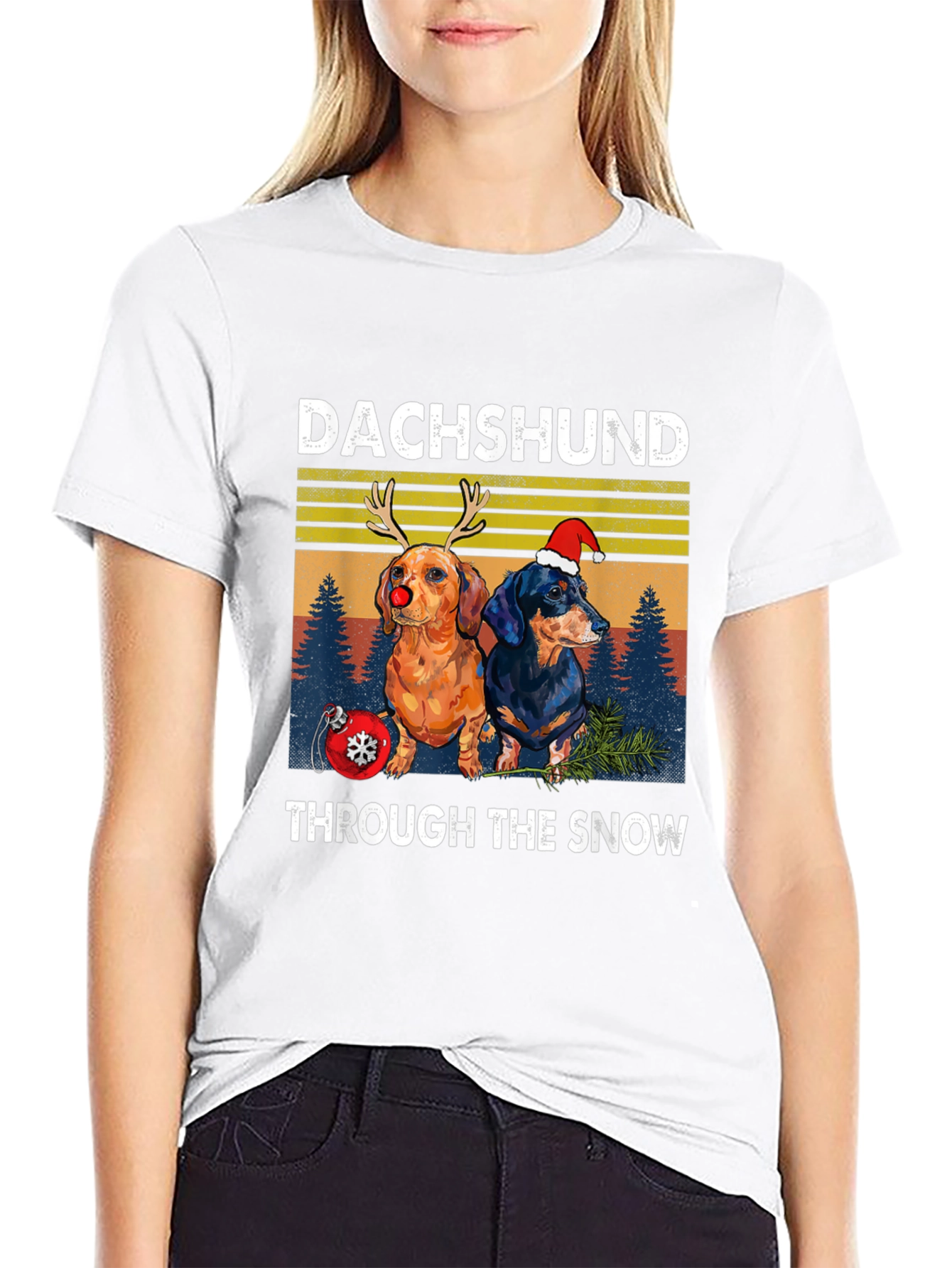 Dachshund Through the Snow Graphic Tee