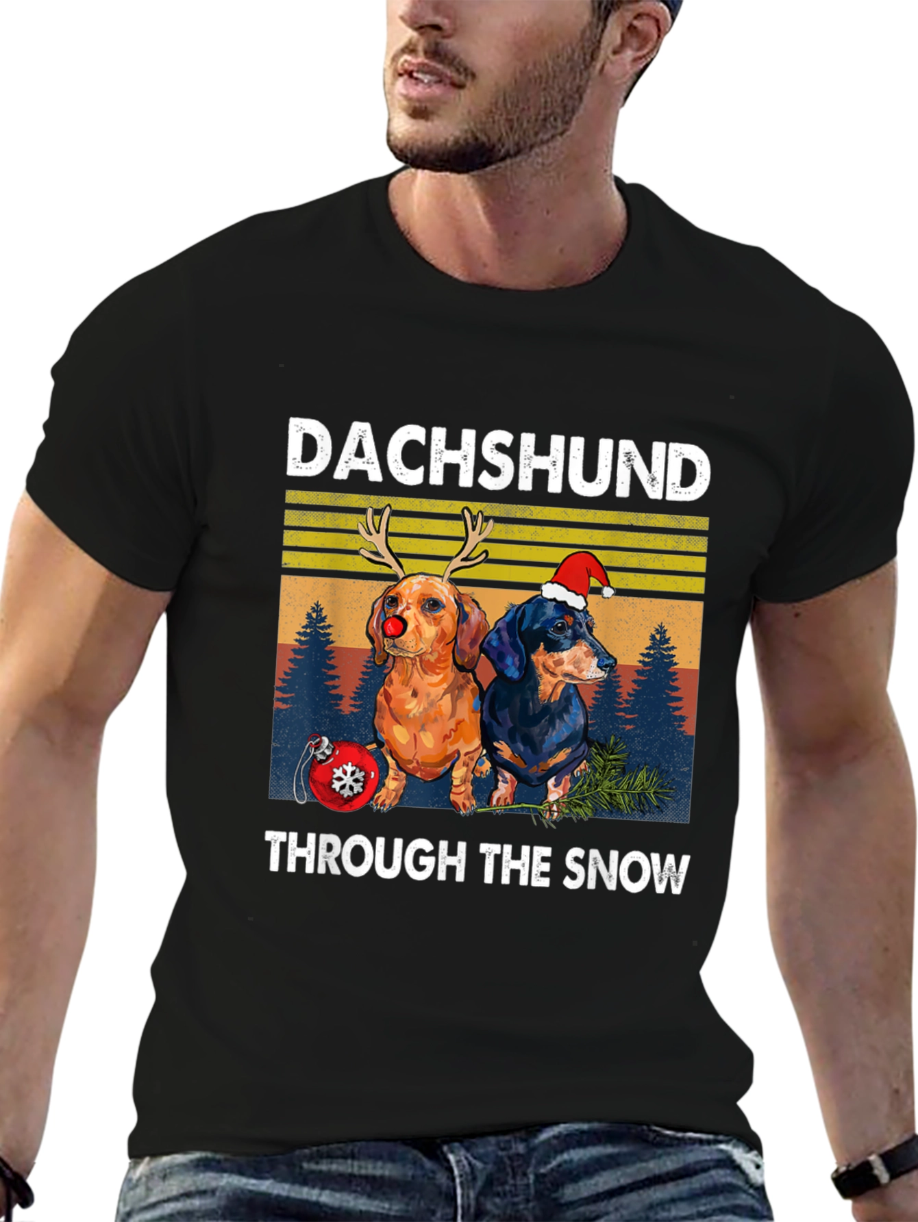 Dachshund Through the Snow Graphic Tee
