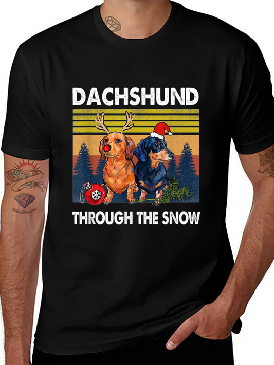 Dachshund Through the Snow Graphic Tee