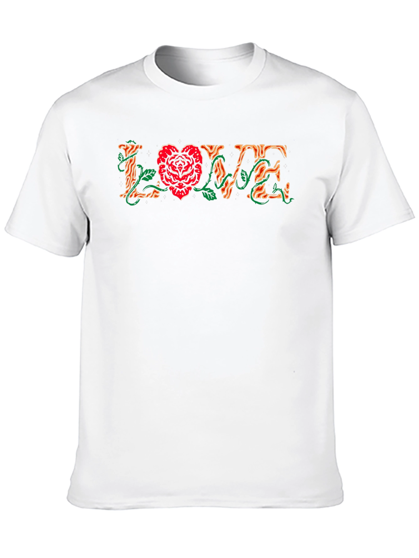 Love Rose Graphic Black Tee
