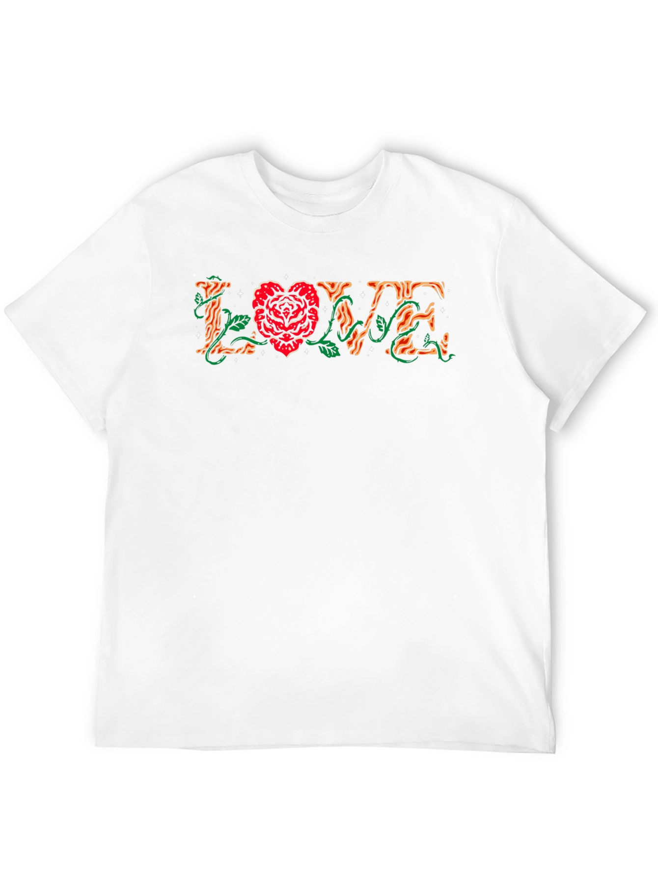 Love Rose Graphic Black Tee