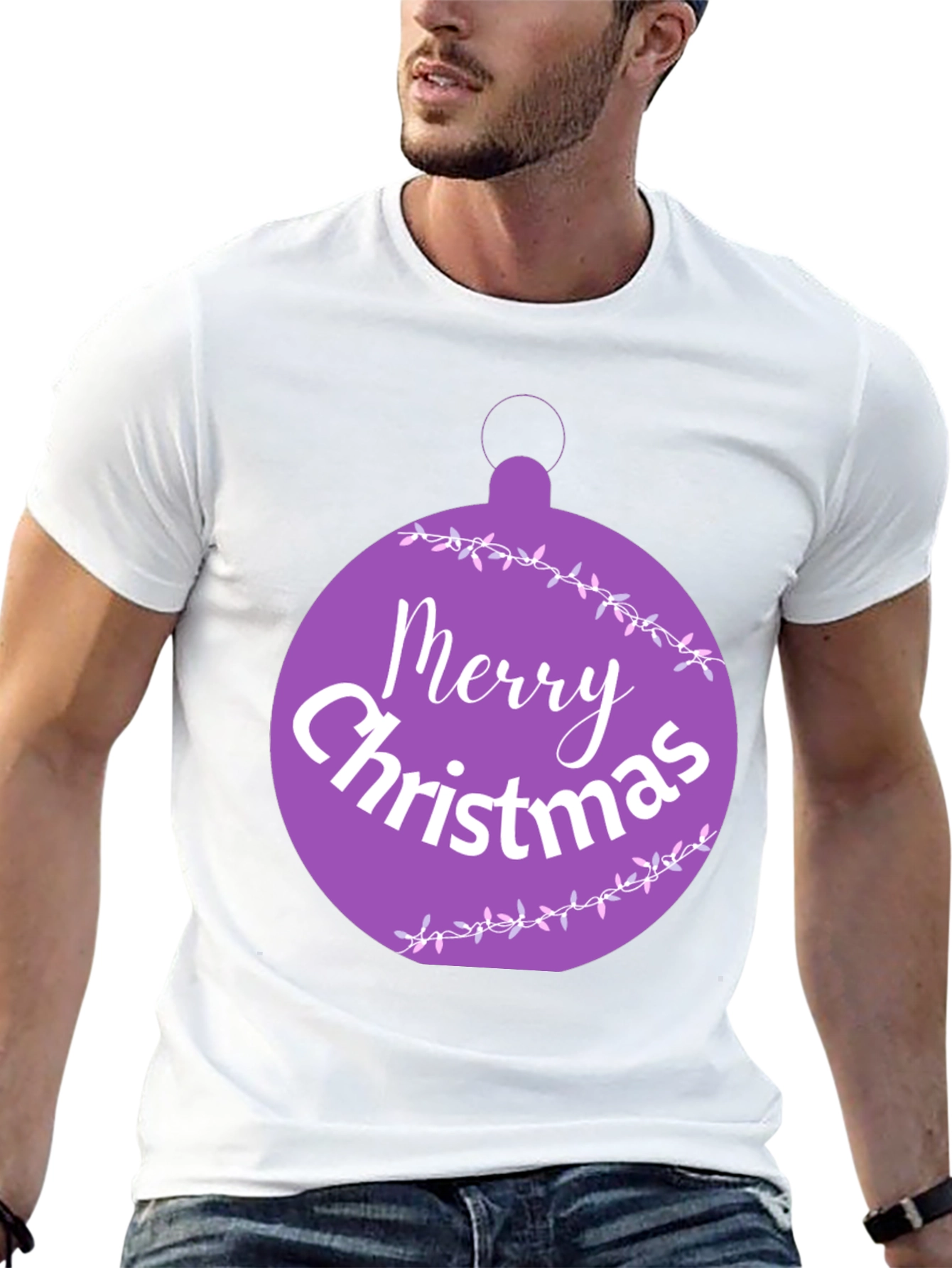 Merry Christmas Ornament Graphic Tee