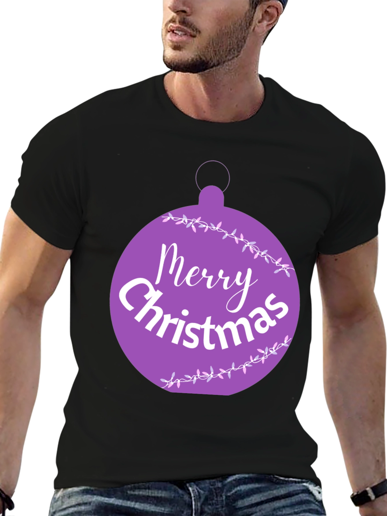 Merry Christmas Ornament Graphic Tee