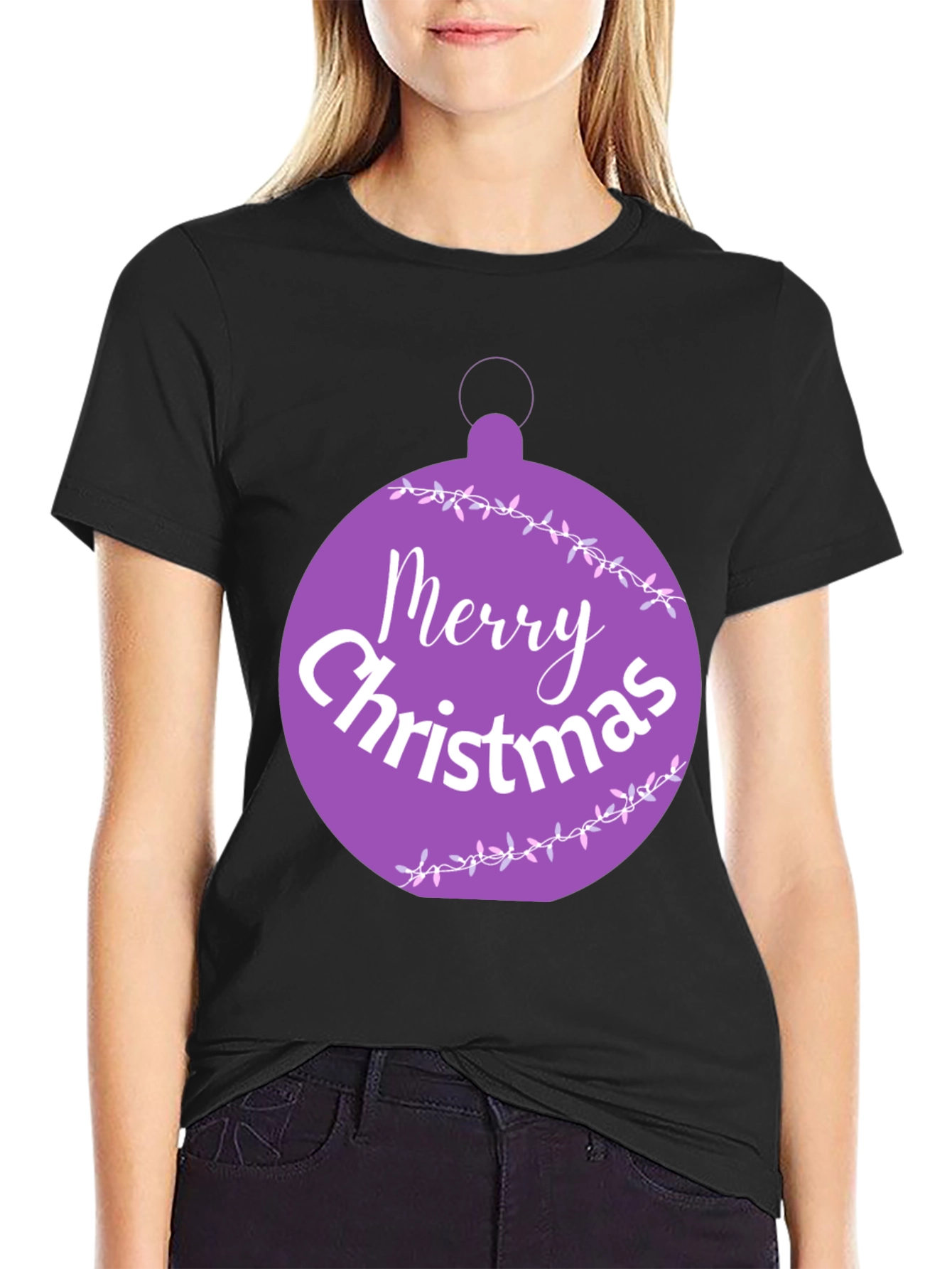 Merry Christmas Ornament Graphic Tee