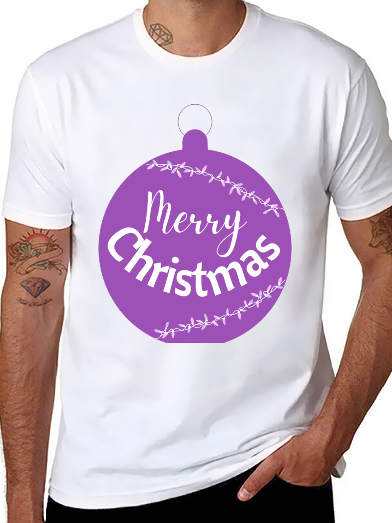 Merry Christmas Ornament Graphic Tee