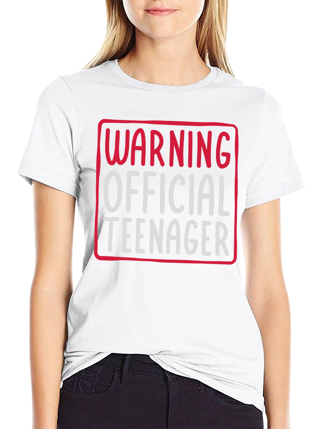 Warning Official Teenager Graphic Tee