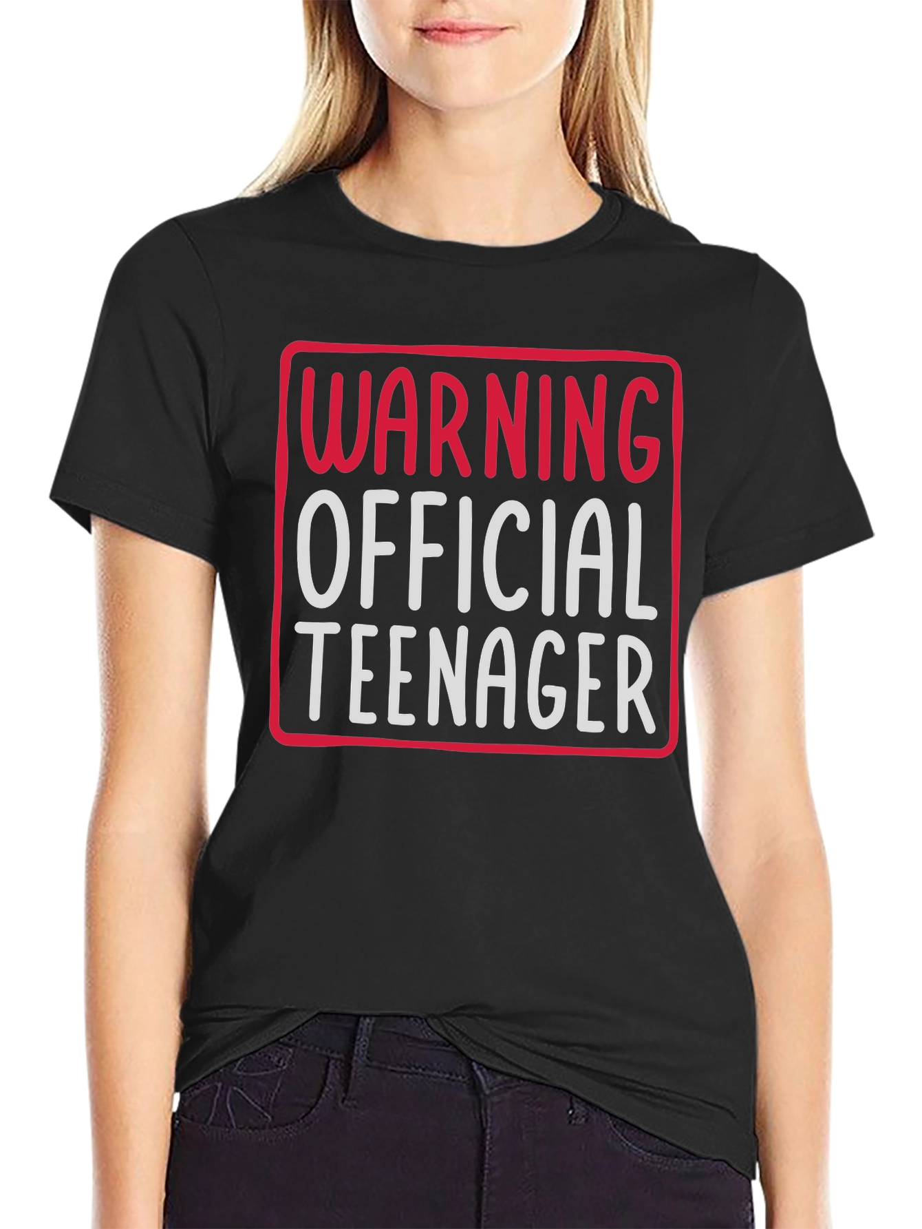 Warning Official Teenager Graphic Tee