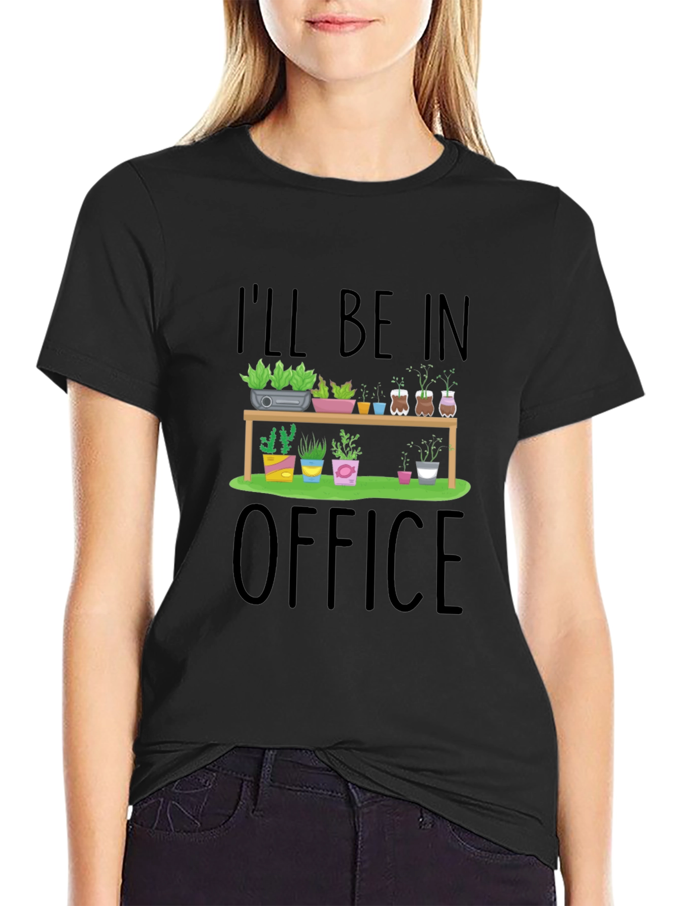 Ill Be In My Plant Office Graphic T-Shirt