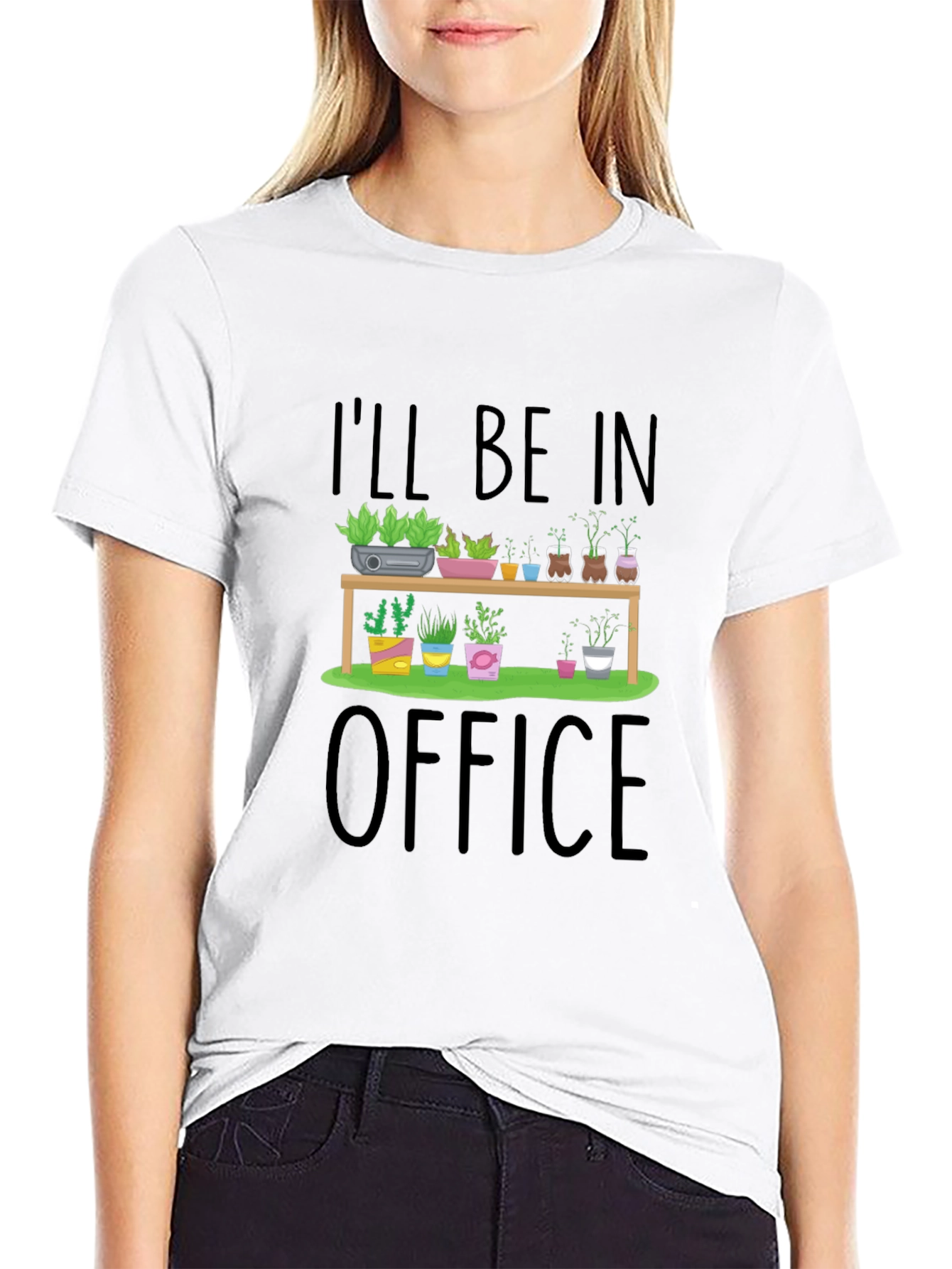 Ill Be In My Plant Office Graphic T-Shirt
