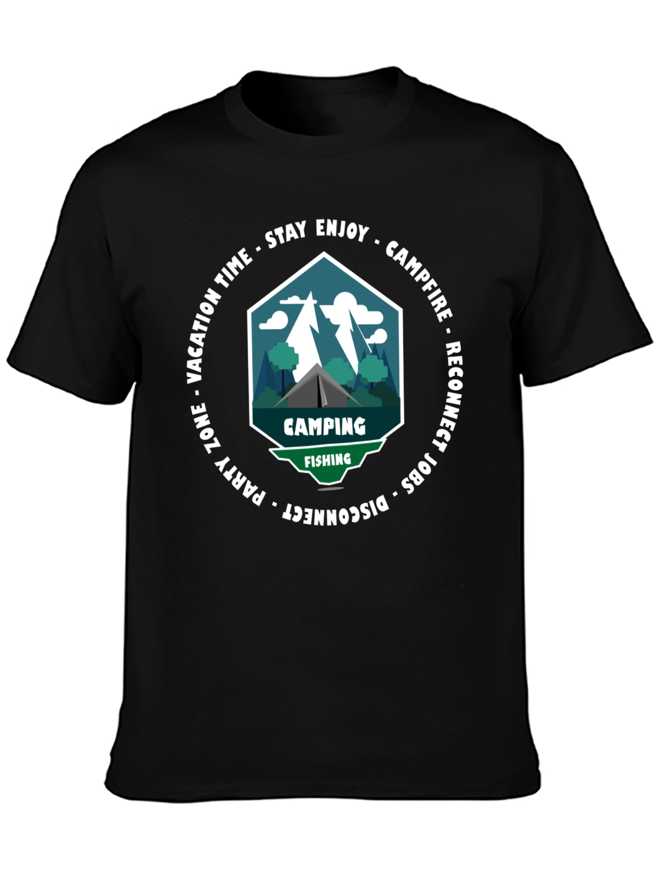 Camping & Fishing T-Shirt: Disconnect to Reconnect