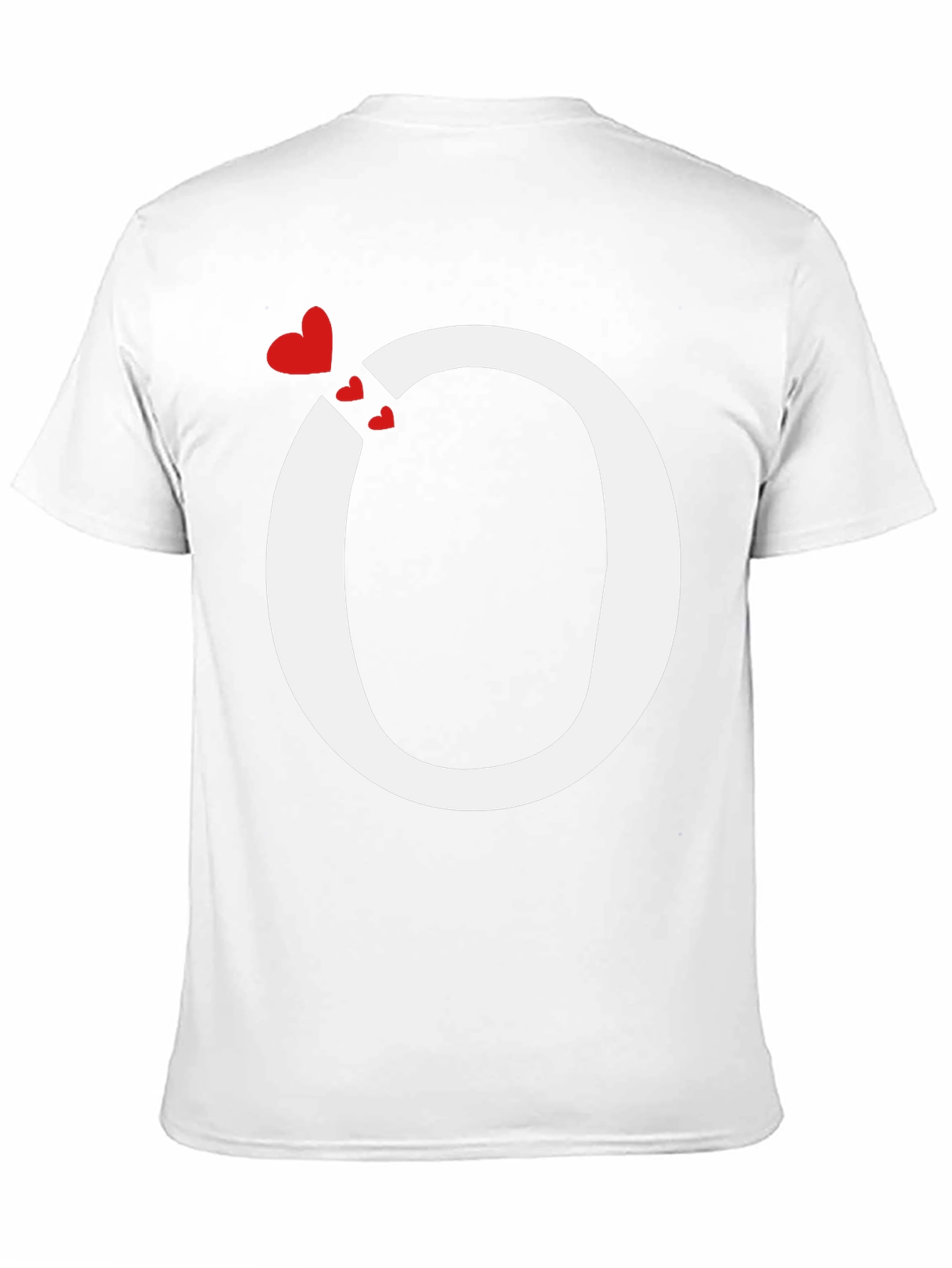 Letter O Hearts Graphic T-Shirt