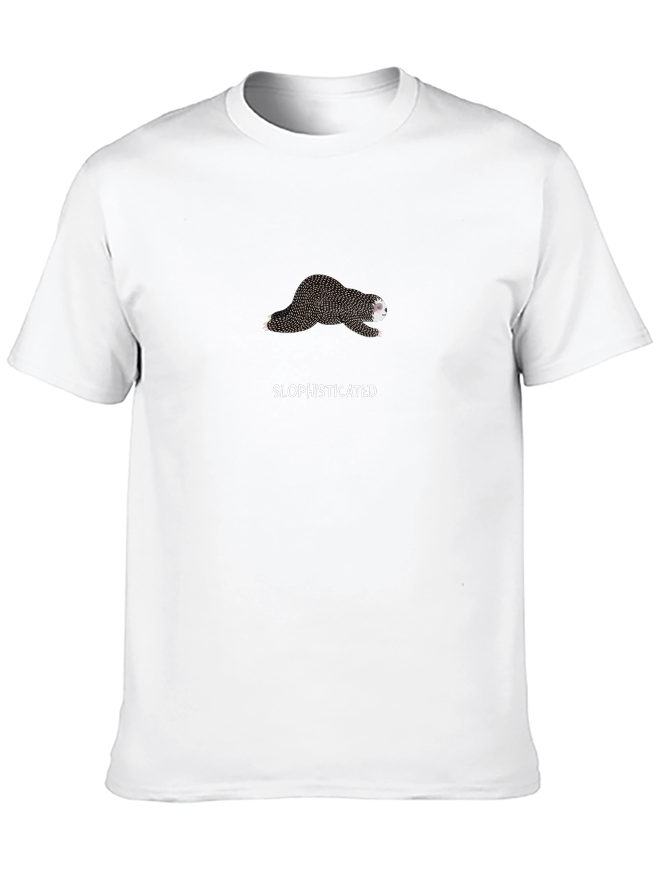Slothisticated Graphic Tee - Comfy Black T-Shirt