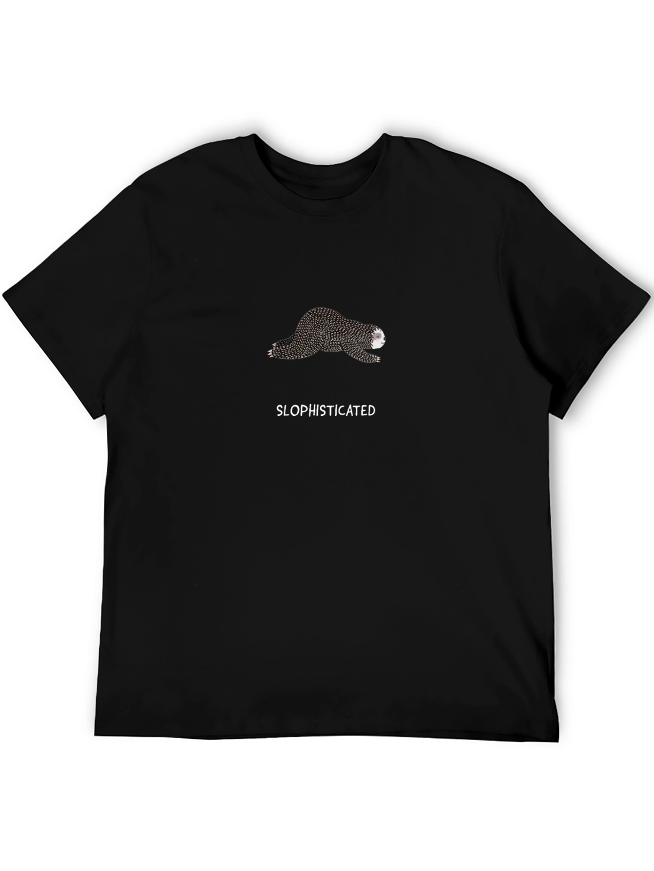 Slothisticated Graphic Tee - Comfy Black T-Shirt