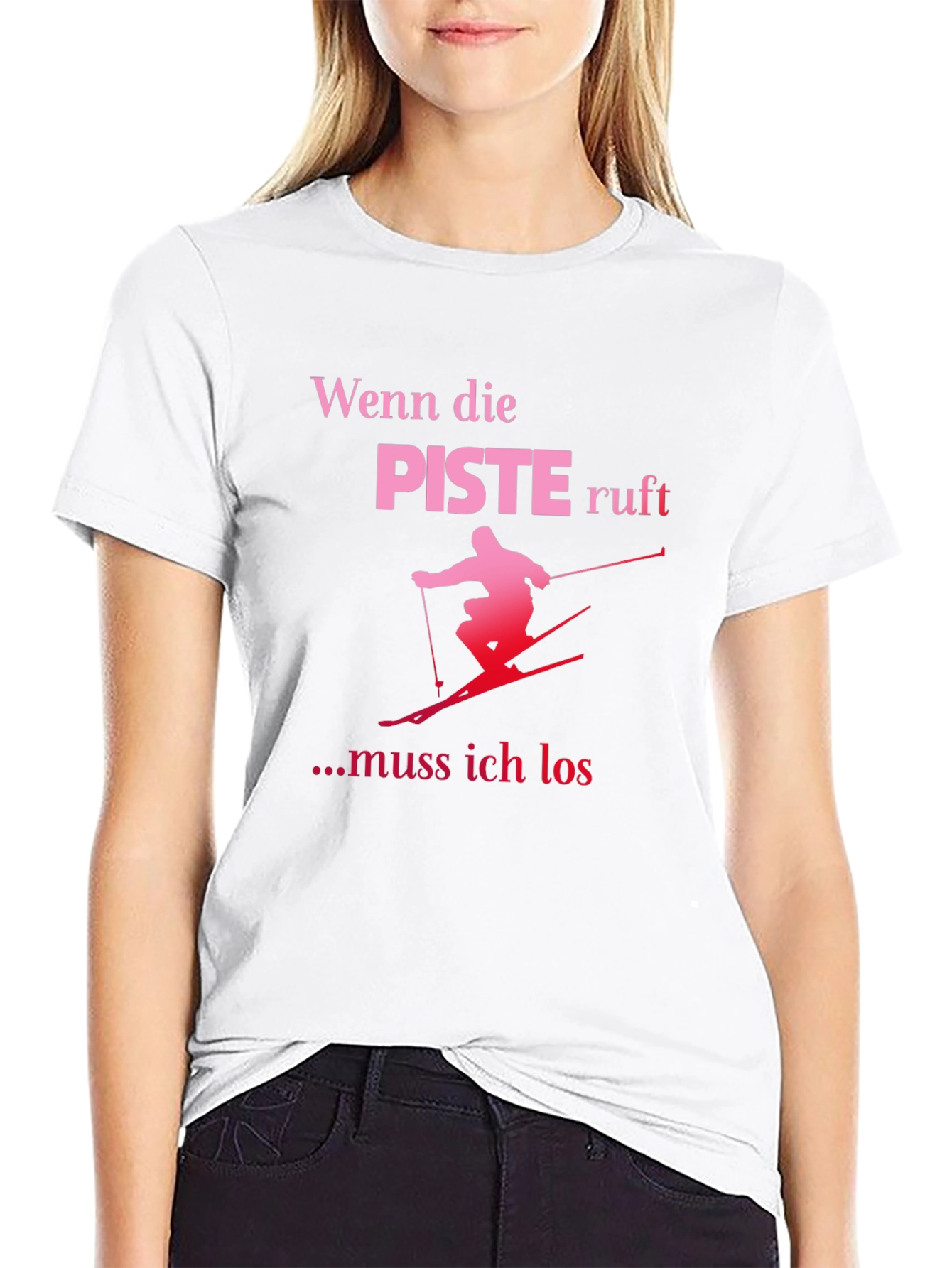 Funny Skiing T-Shirt: Wenn die Piste Ruft
