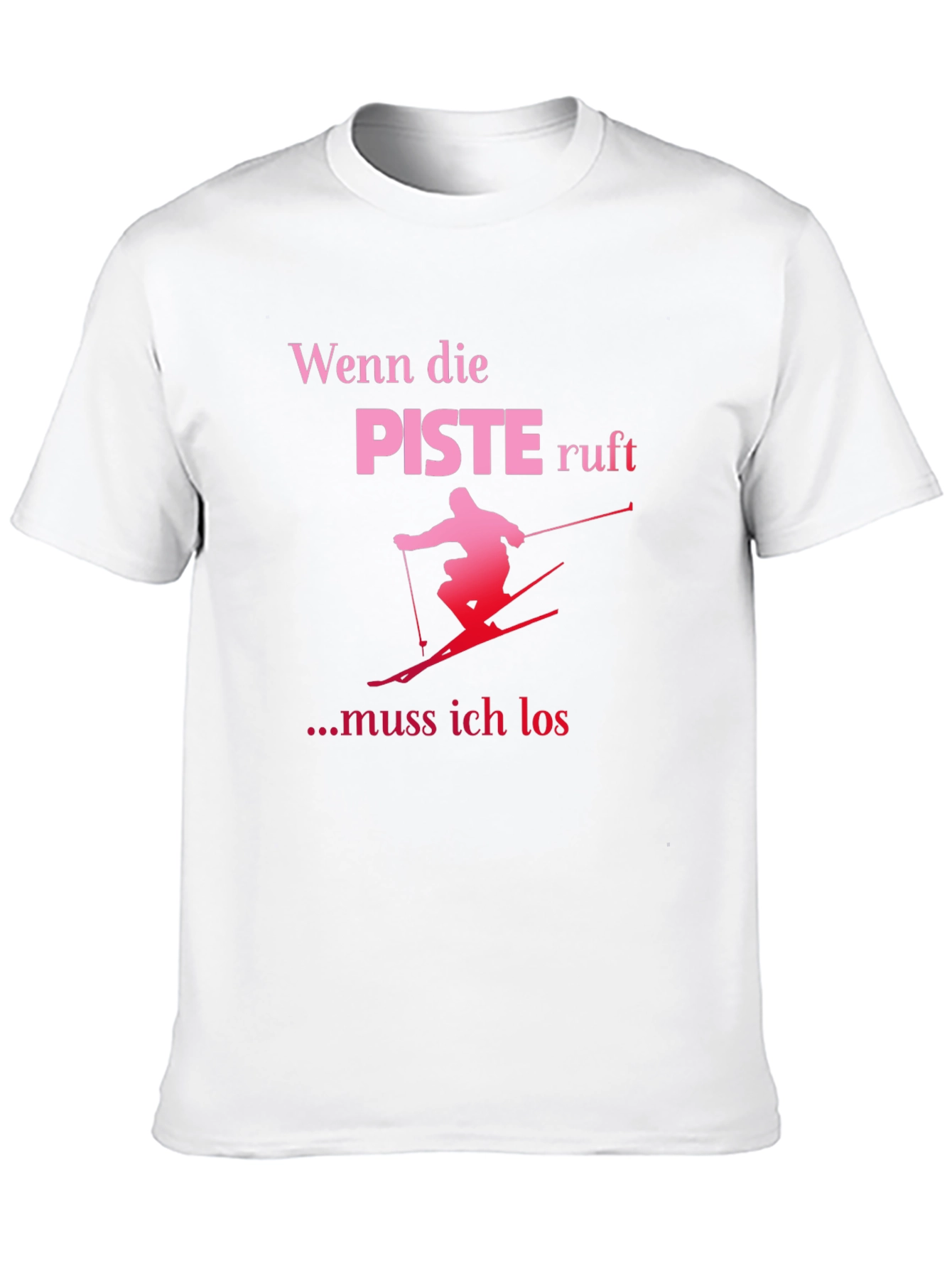Funny Skiing T-Shirt: Wenn die Piste Ruft