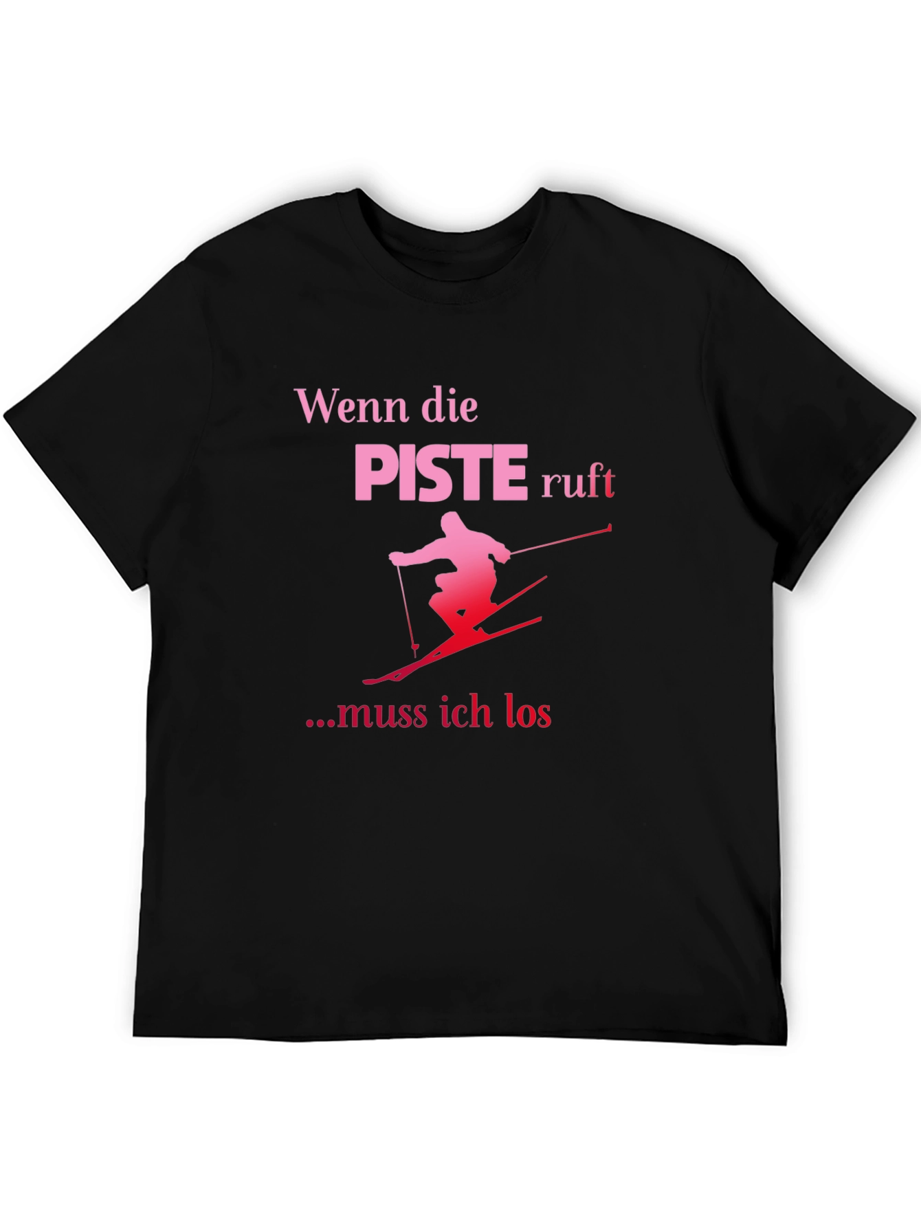 Funny Skiing T-Shirt: Wenn die Piste Ruft