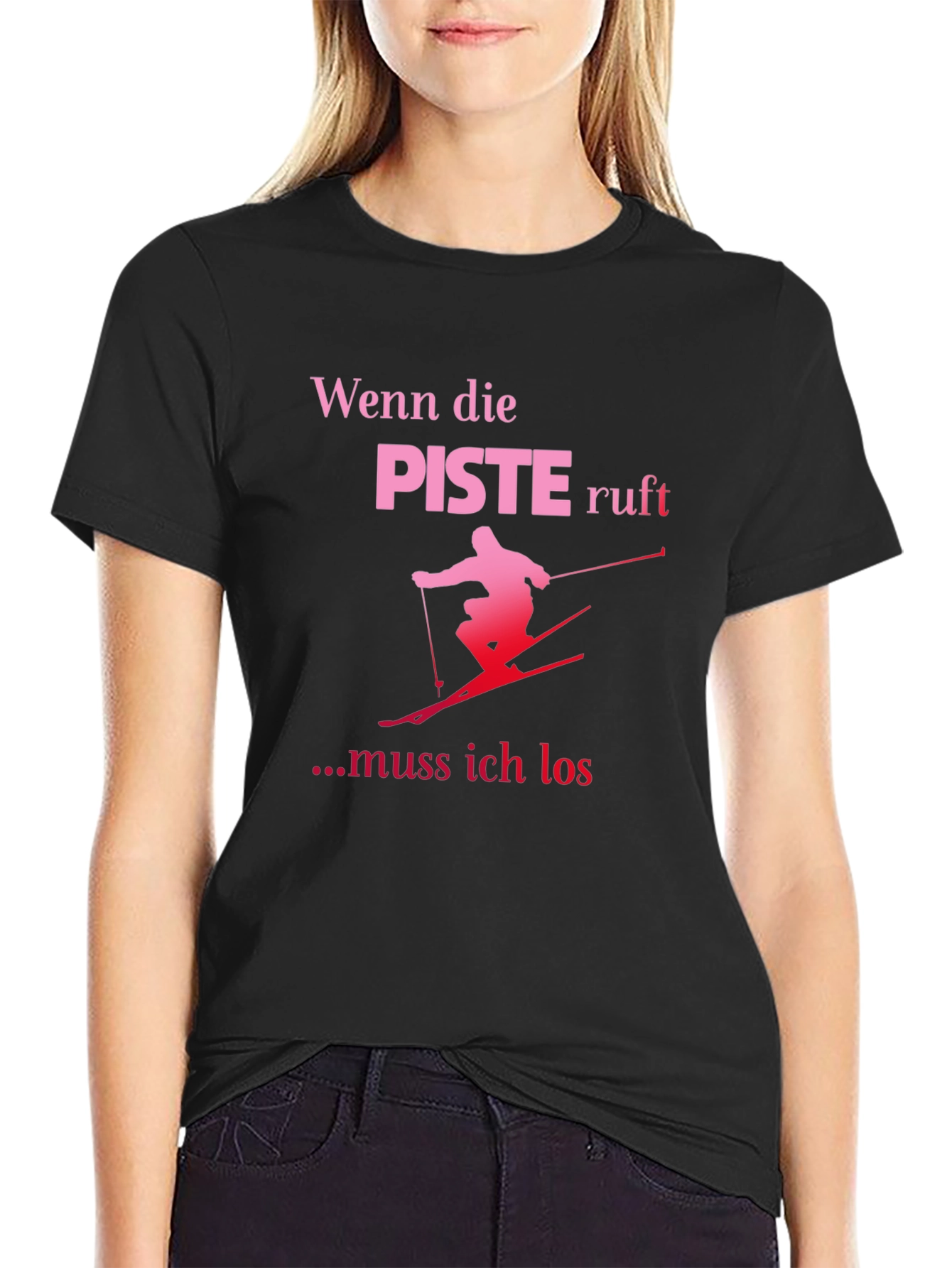 Funny Skiing T-Shirt: Wenn die Piste Ruft