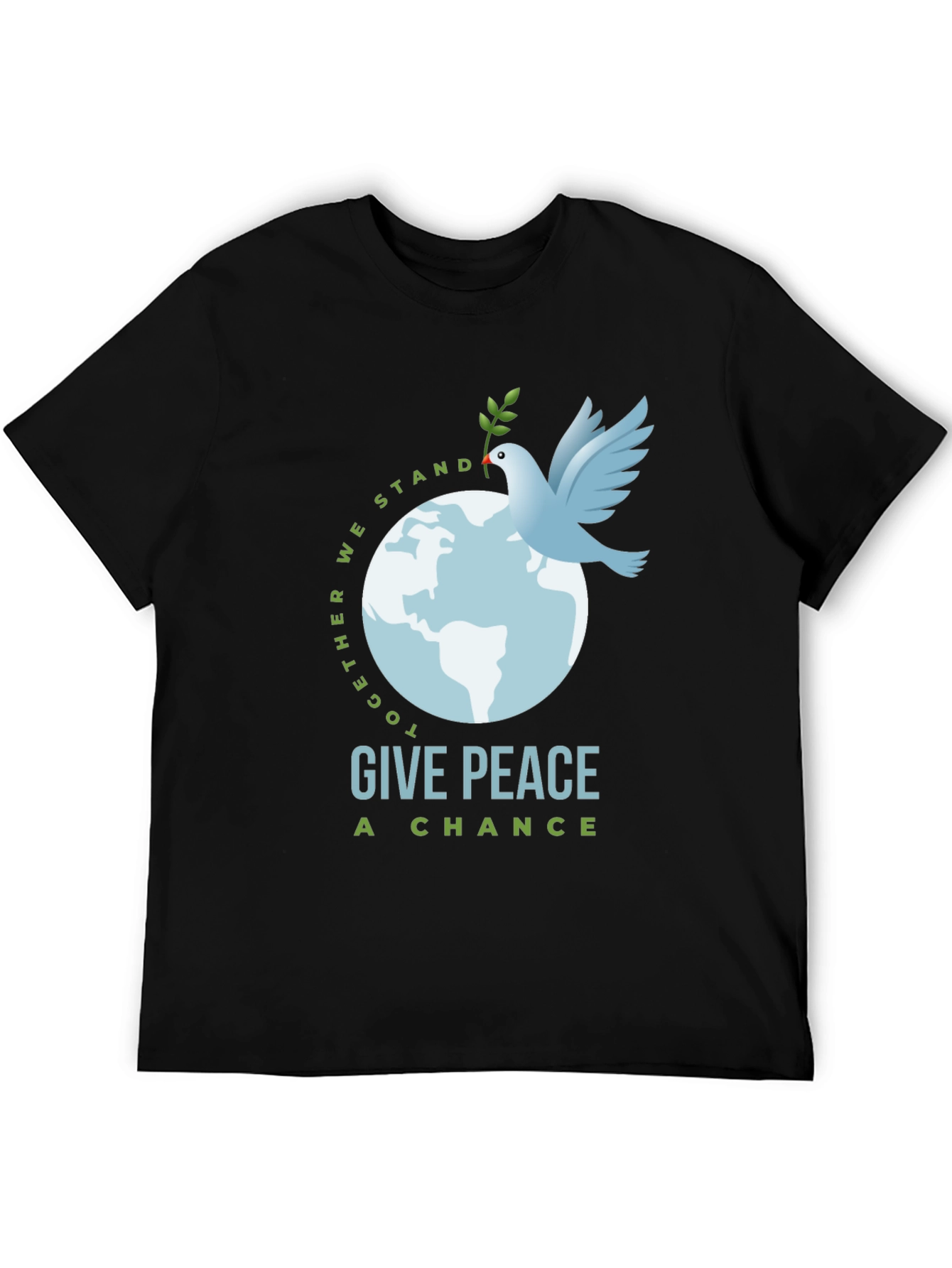 Give Peace a Chance Black T-Shirt