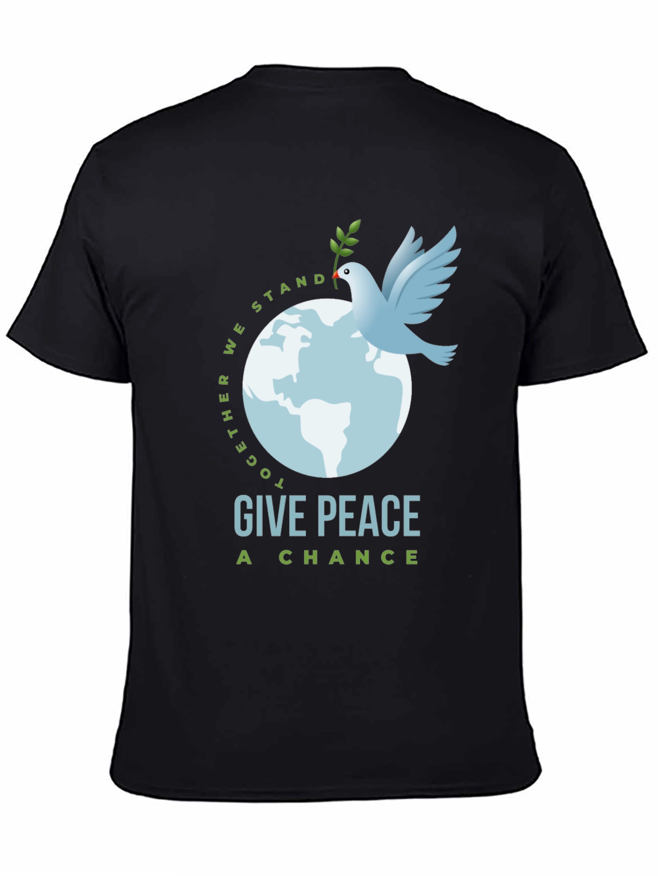 Give Peace a Chance Black T-Shirt