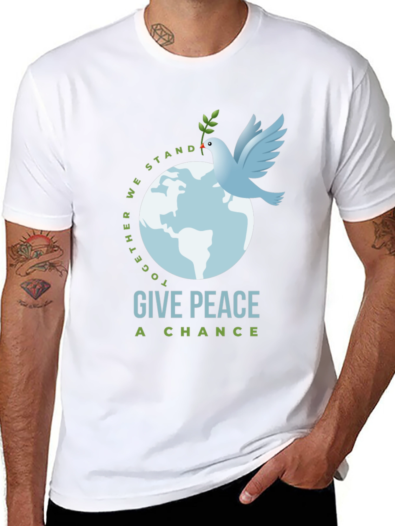 Give Peace a Chance Black T-Shirt