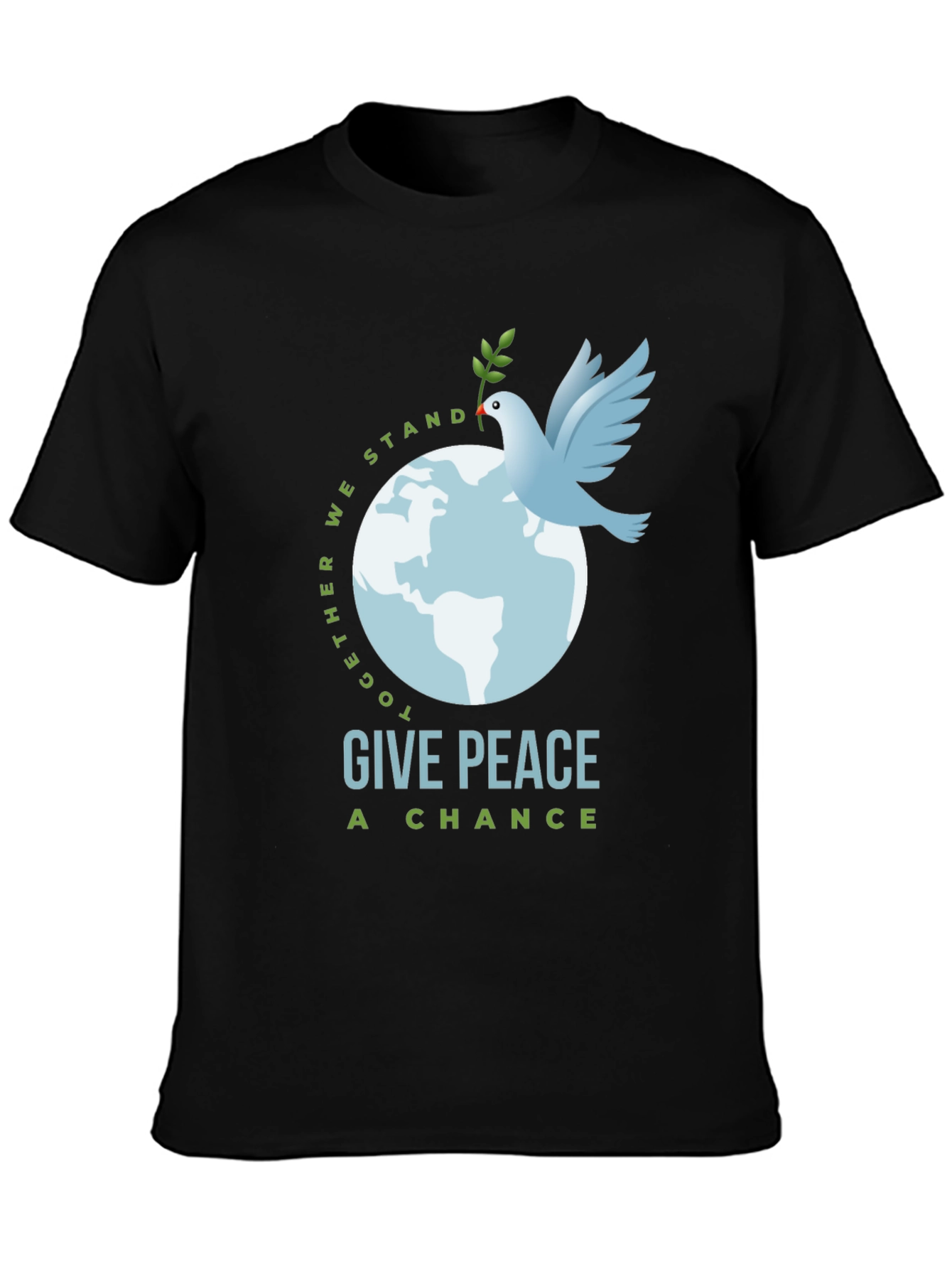 Give Peace a Chance Black T-Shirt