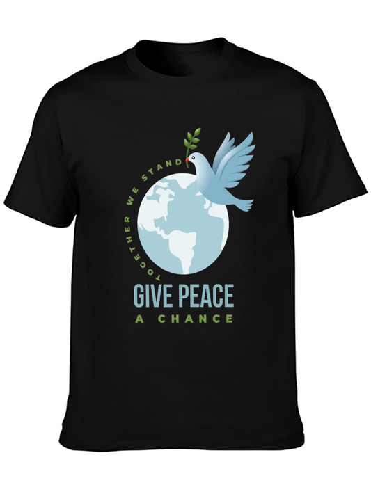 Give Peace a Chance Black T-Shirt