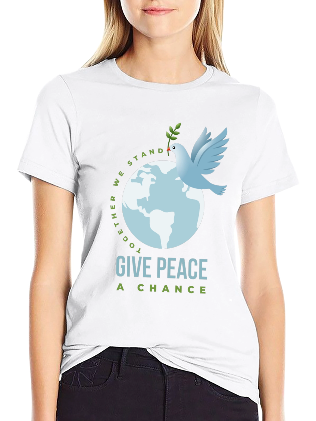 Give Peace a Chance Black T-Shirt