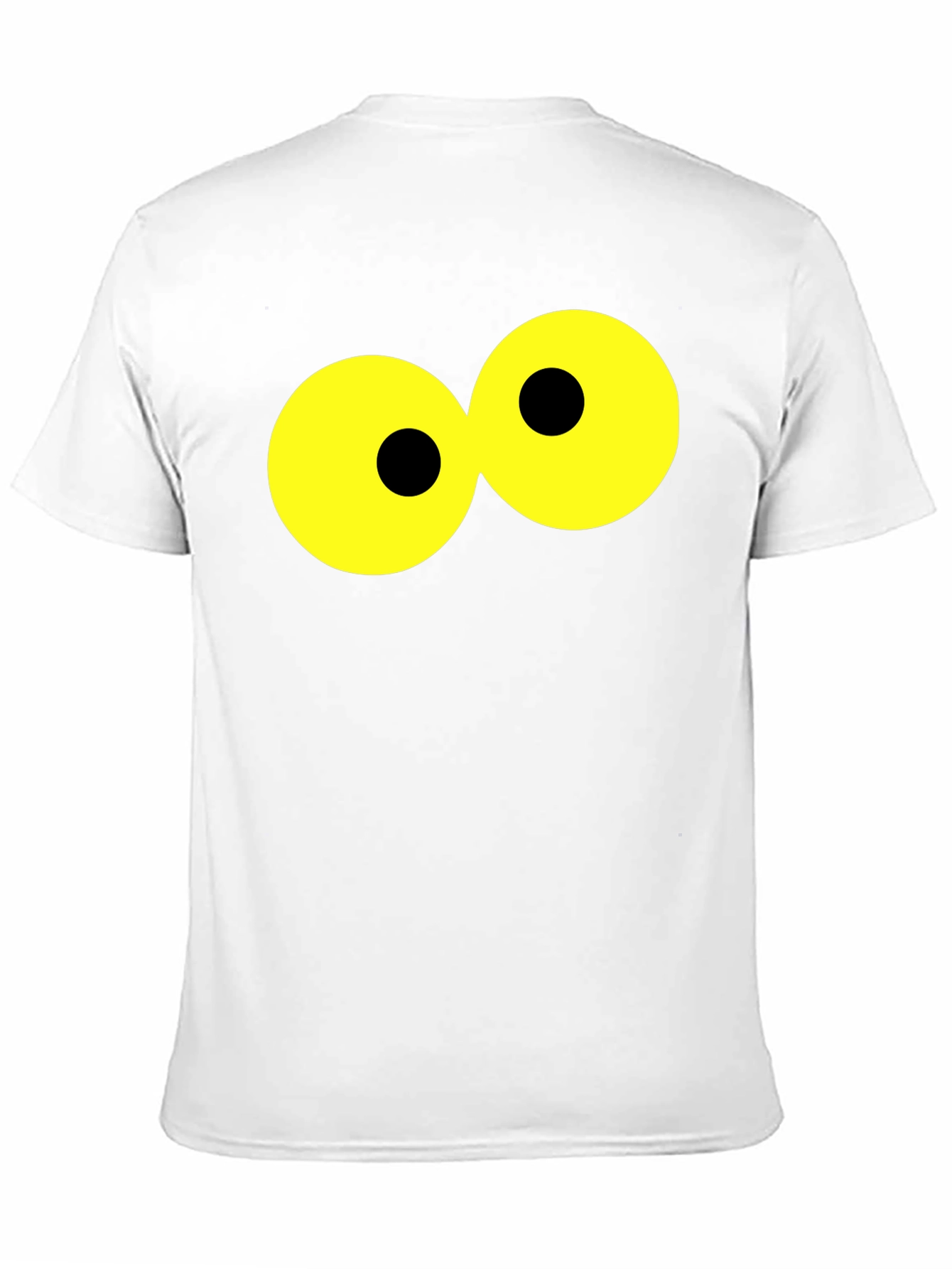 Funny Cartoon Eyes Black T-Shirt