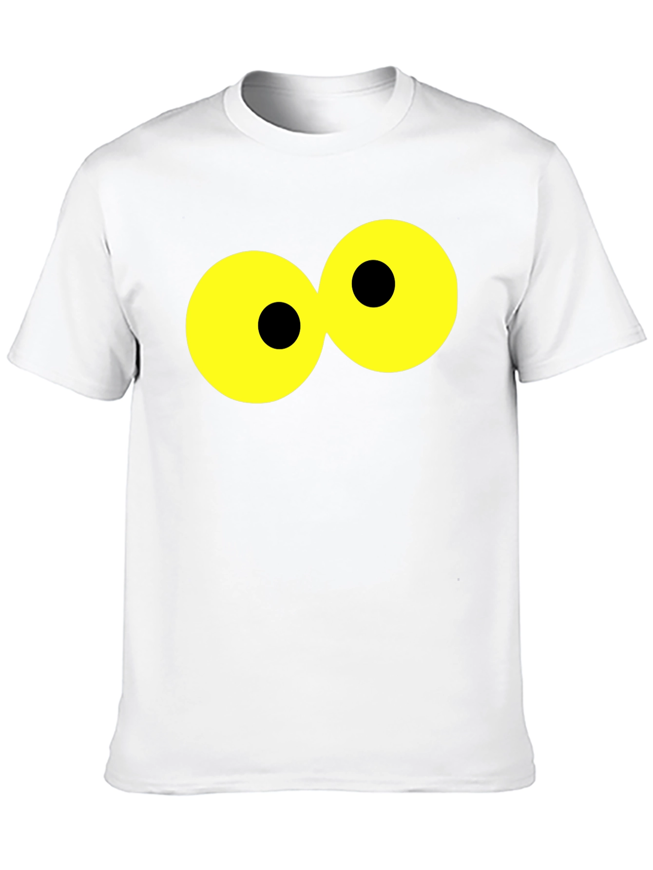 Funny Cartoon Eyes Black T-Shirt