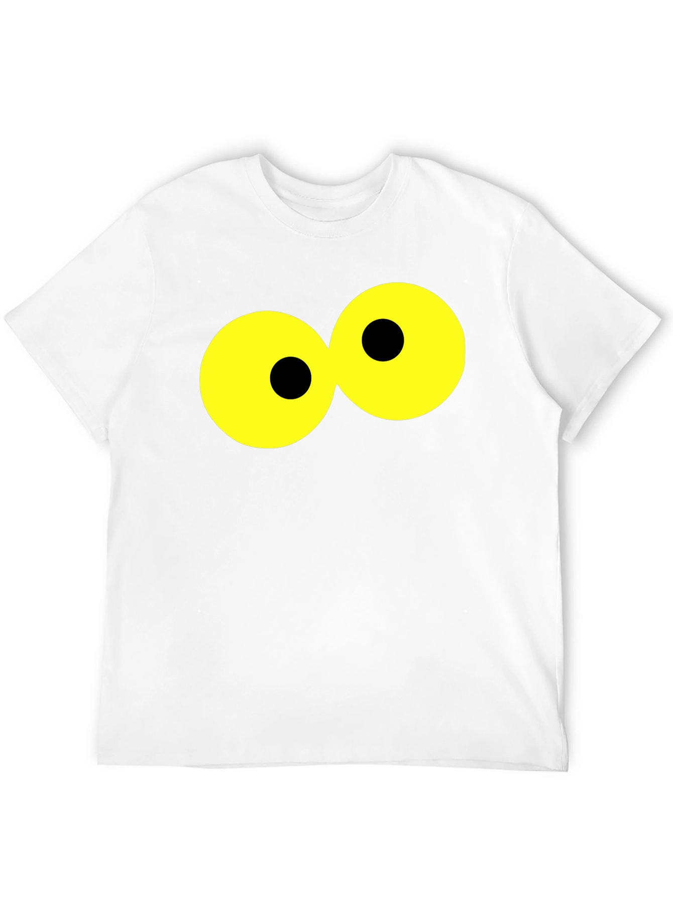 Funny Cartoon Eyes Black T-Shirt