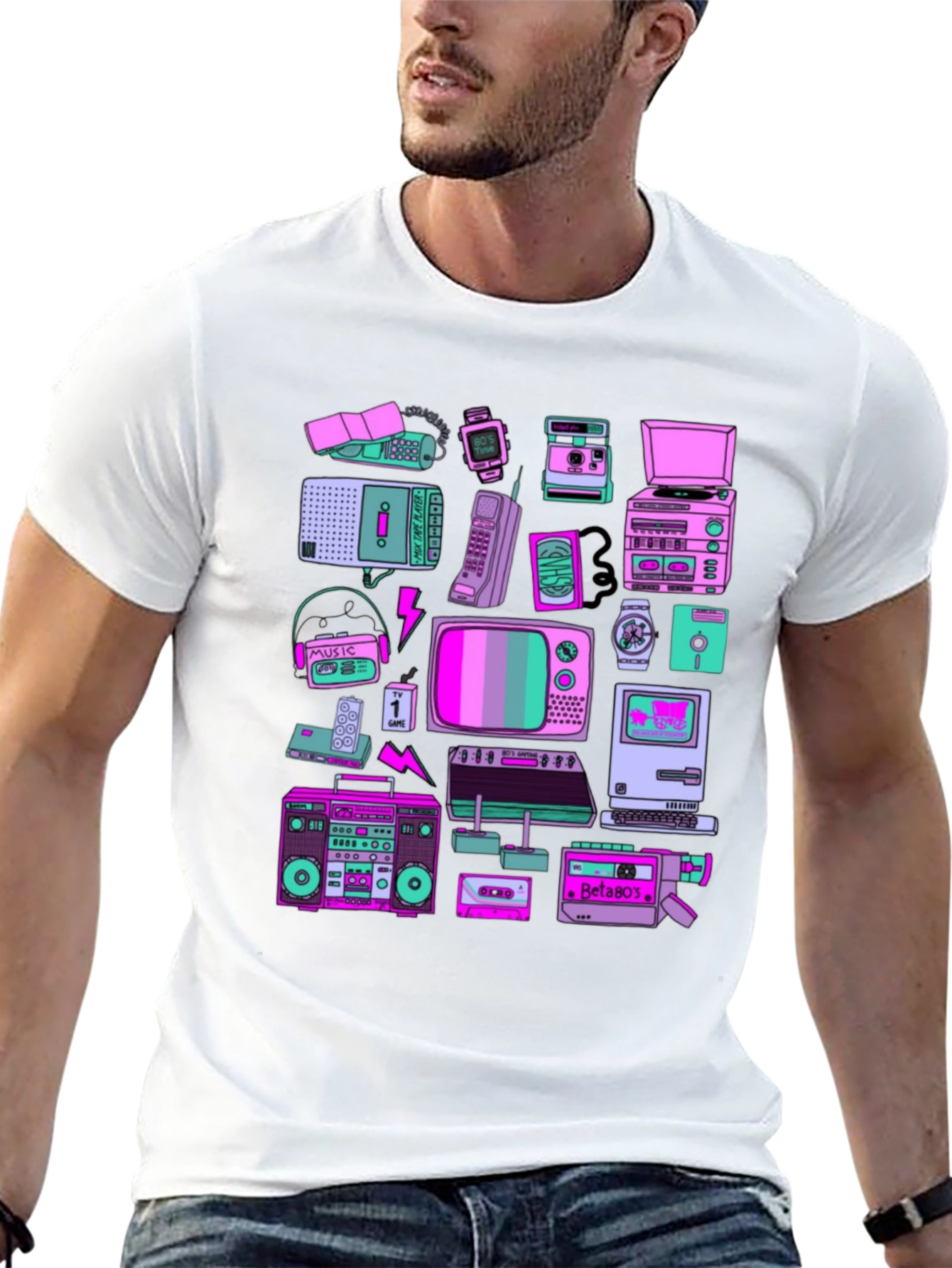 Retro Tech Graphic T-Shirt
