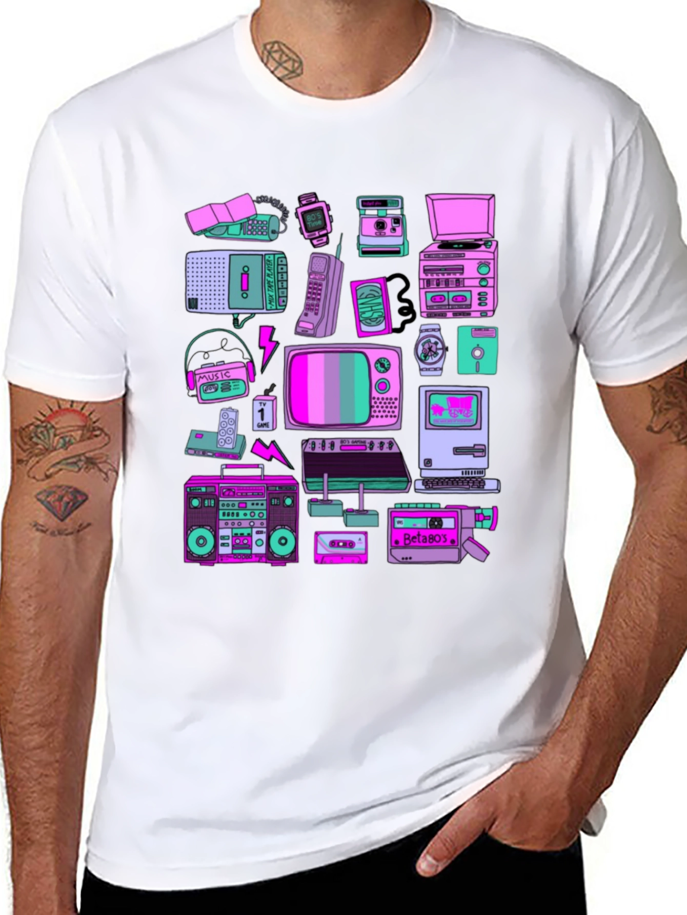 Retro Tech Graphic T-Shirt