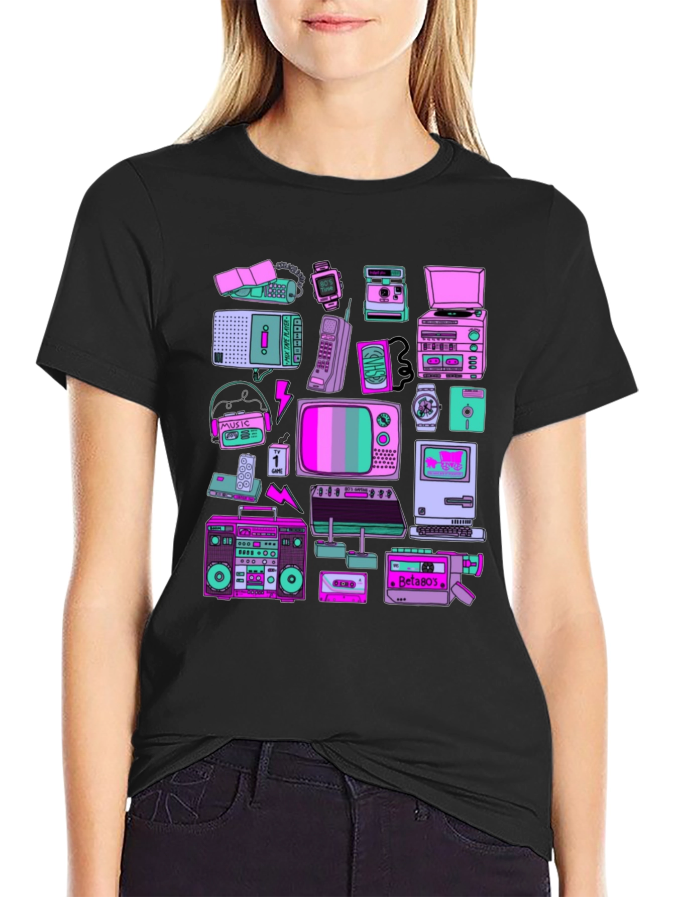 Retro Tech Graphic T-Shirt