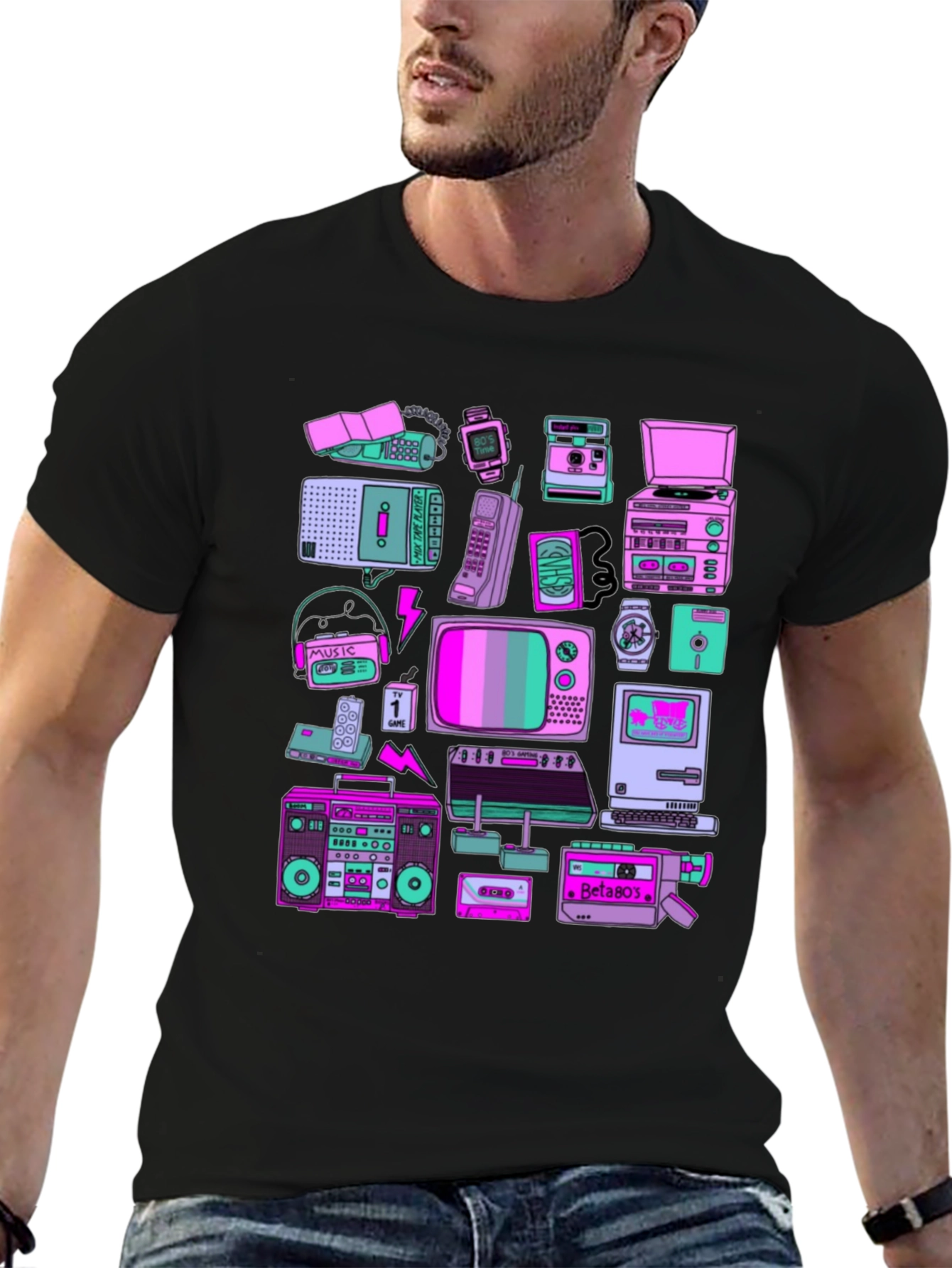 Retro Tech Graphic T-Shirt