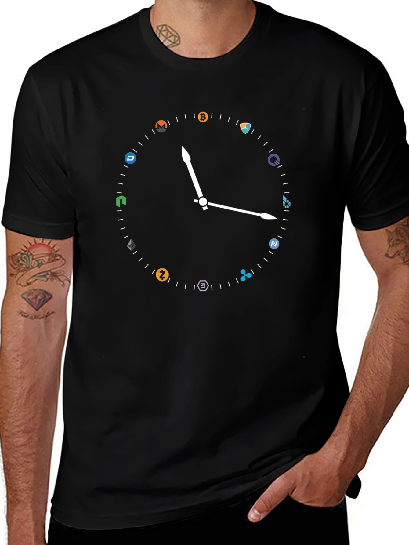 Crypto Clock T-Shirt - Bitcoin & Altcoins