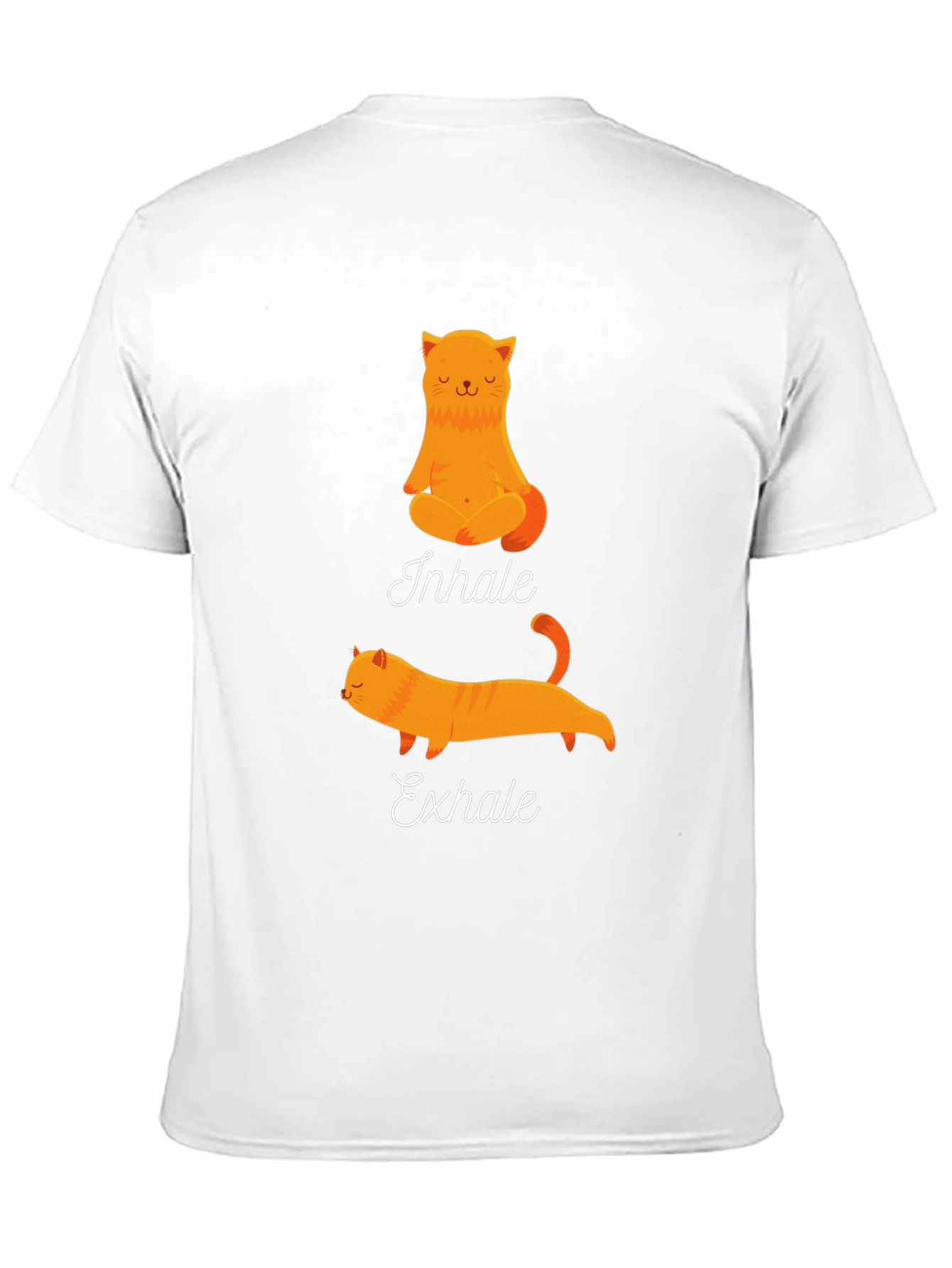 Yoga Cat Inhale Exhale Black T-Shirt