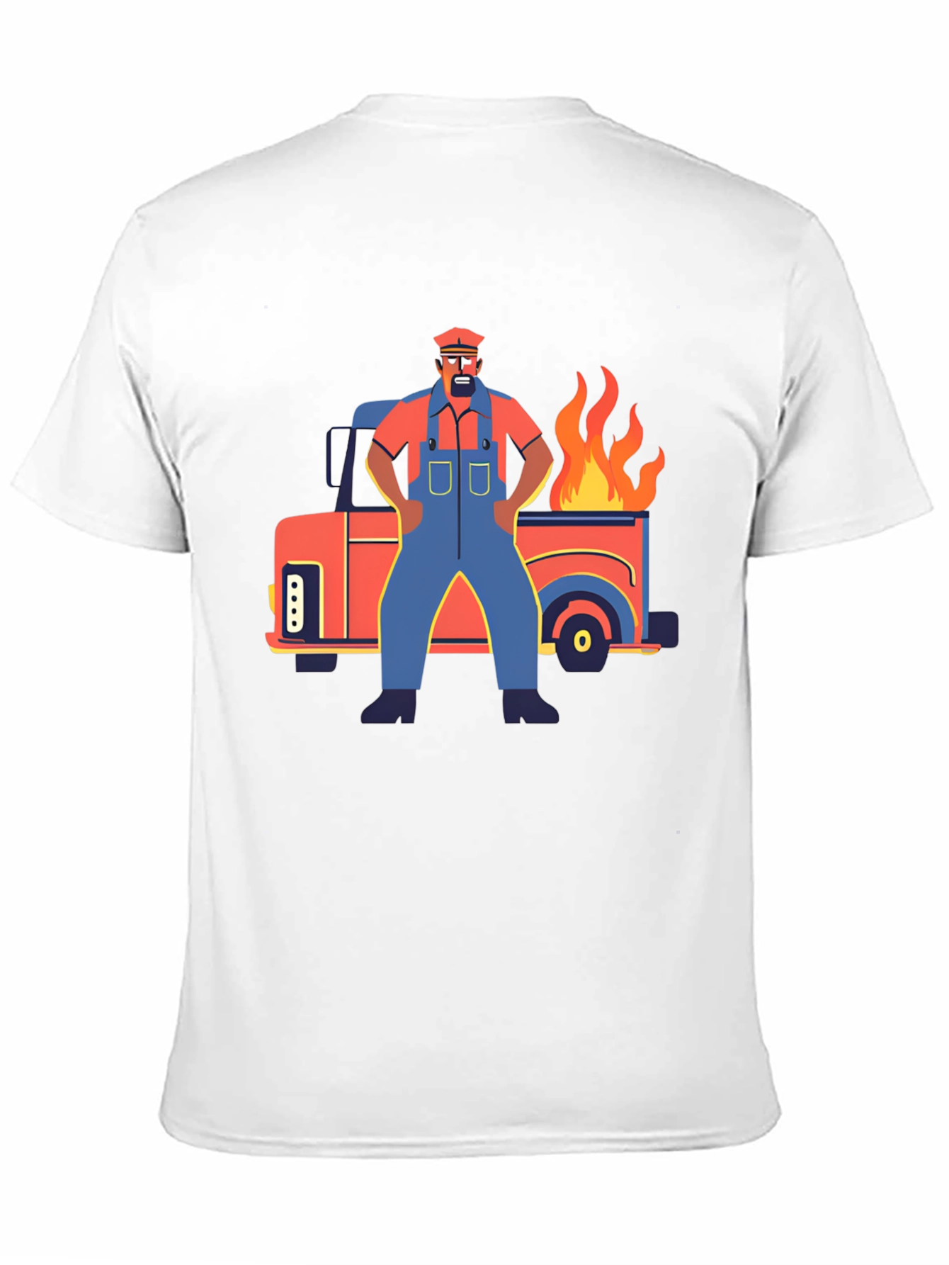 Cartoon Truck Fire T-Shirt