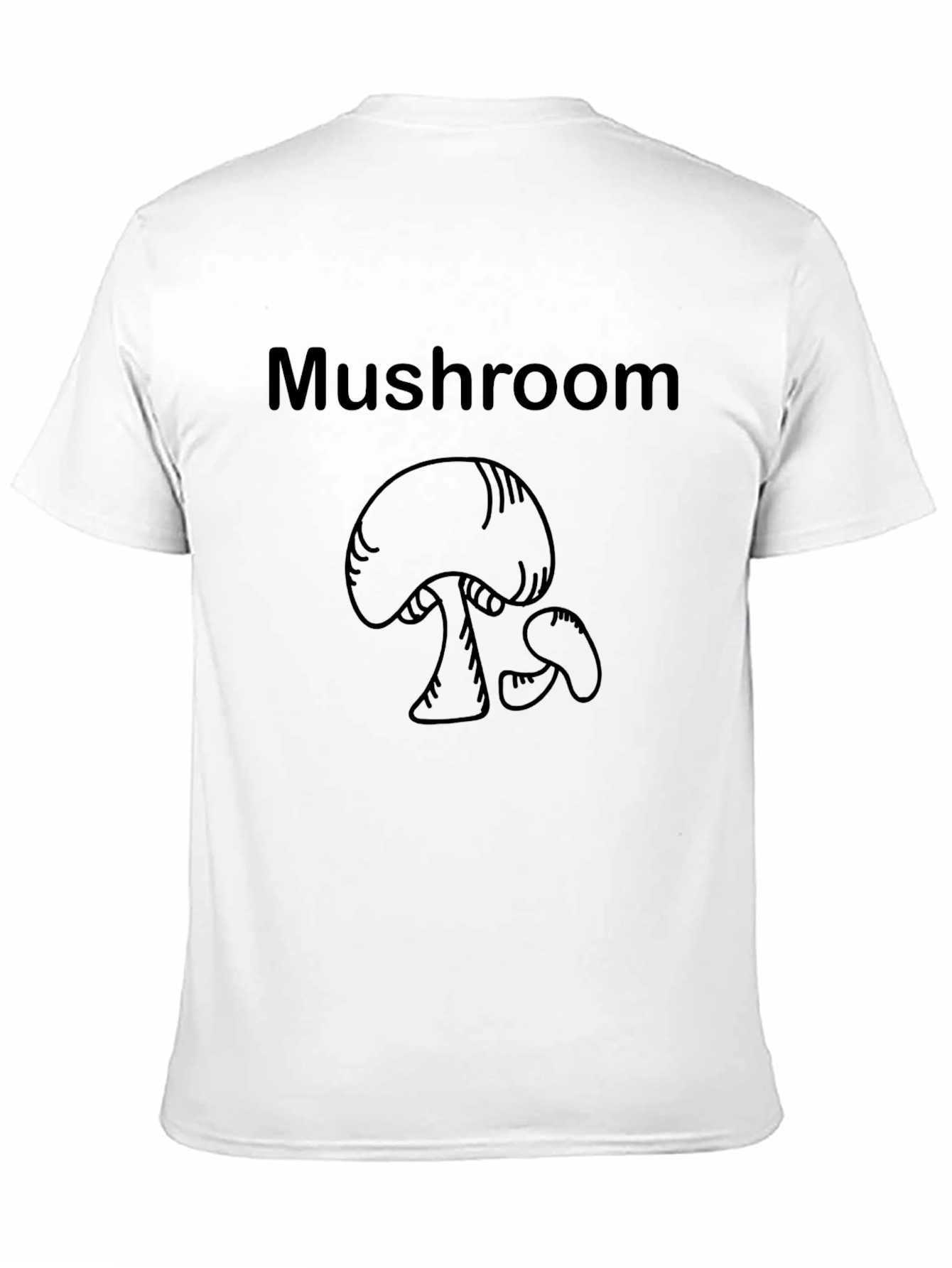 Mushroom Graphic Tee - Casual Black T-Shirt