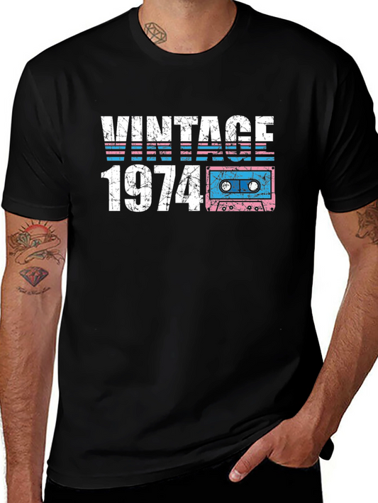 Vintage 1974 Cassette Tape Graphic Tee