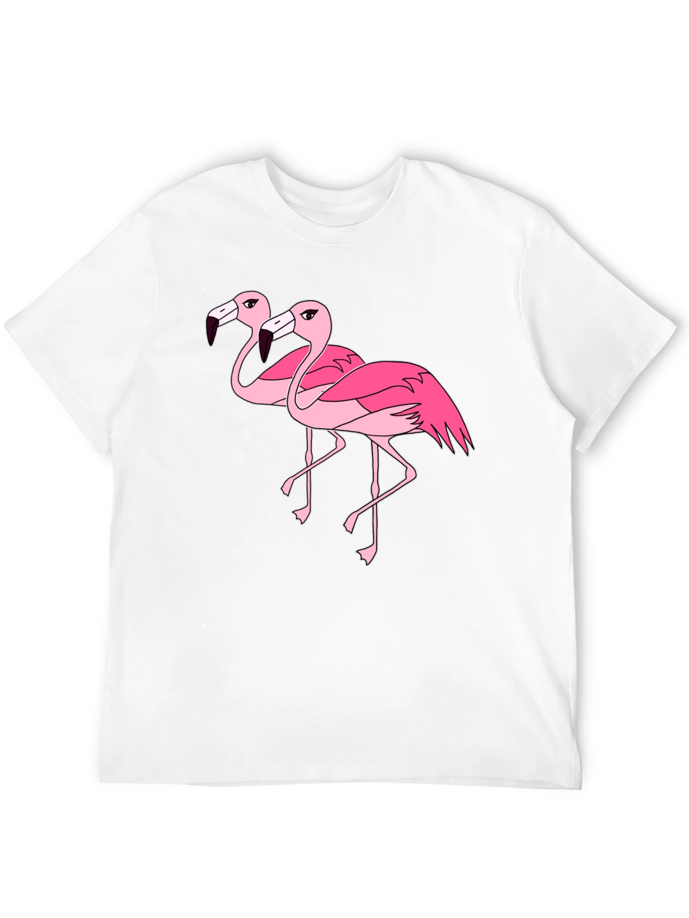 Flamingo Graphic Tee - Black Cotton Shirt