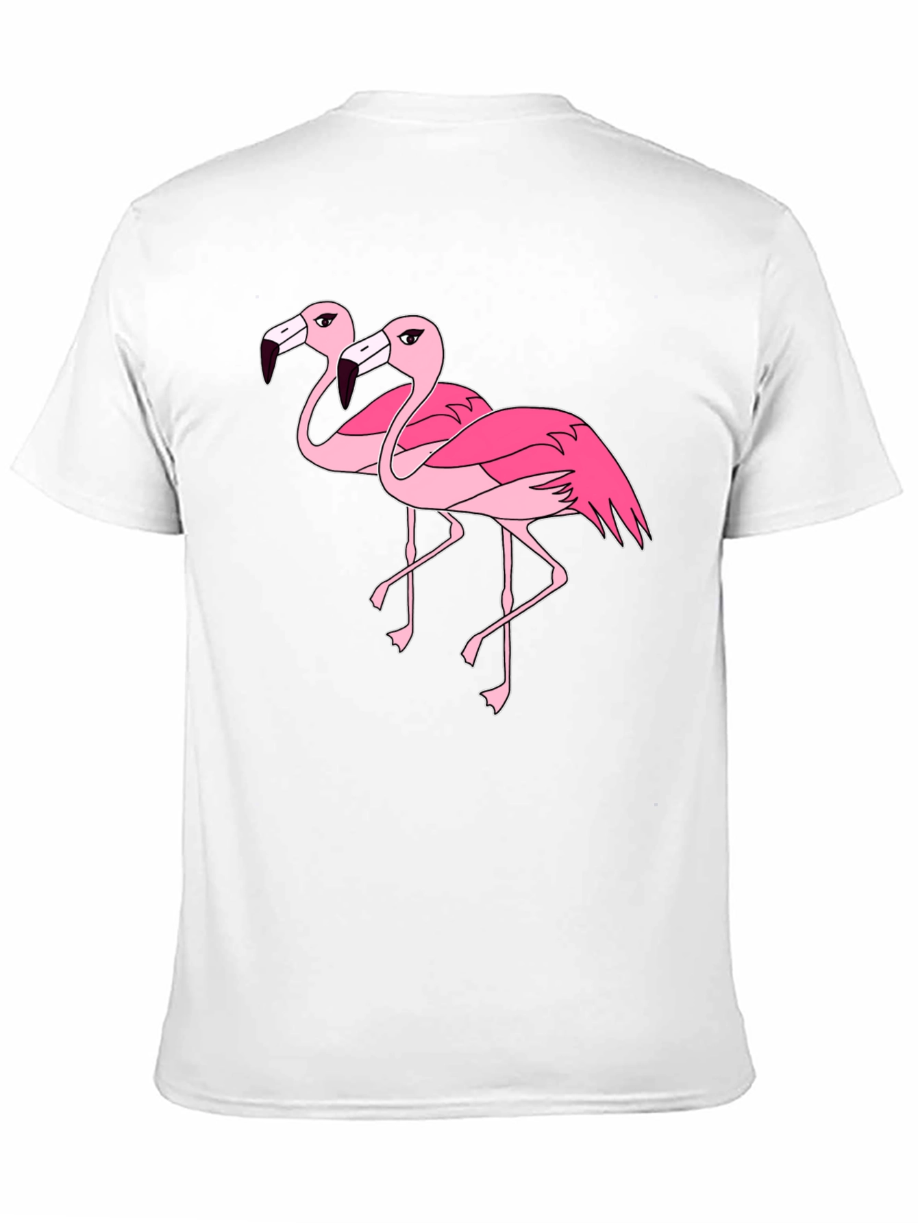 Flamingo Graphic Tee - Black Cotton Shirt
