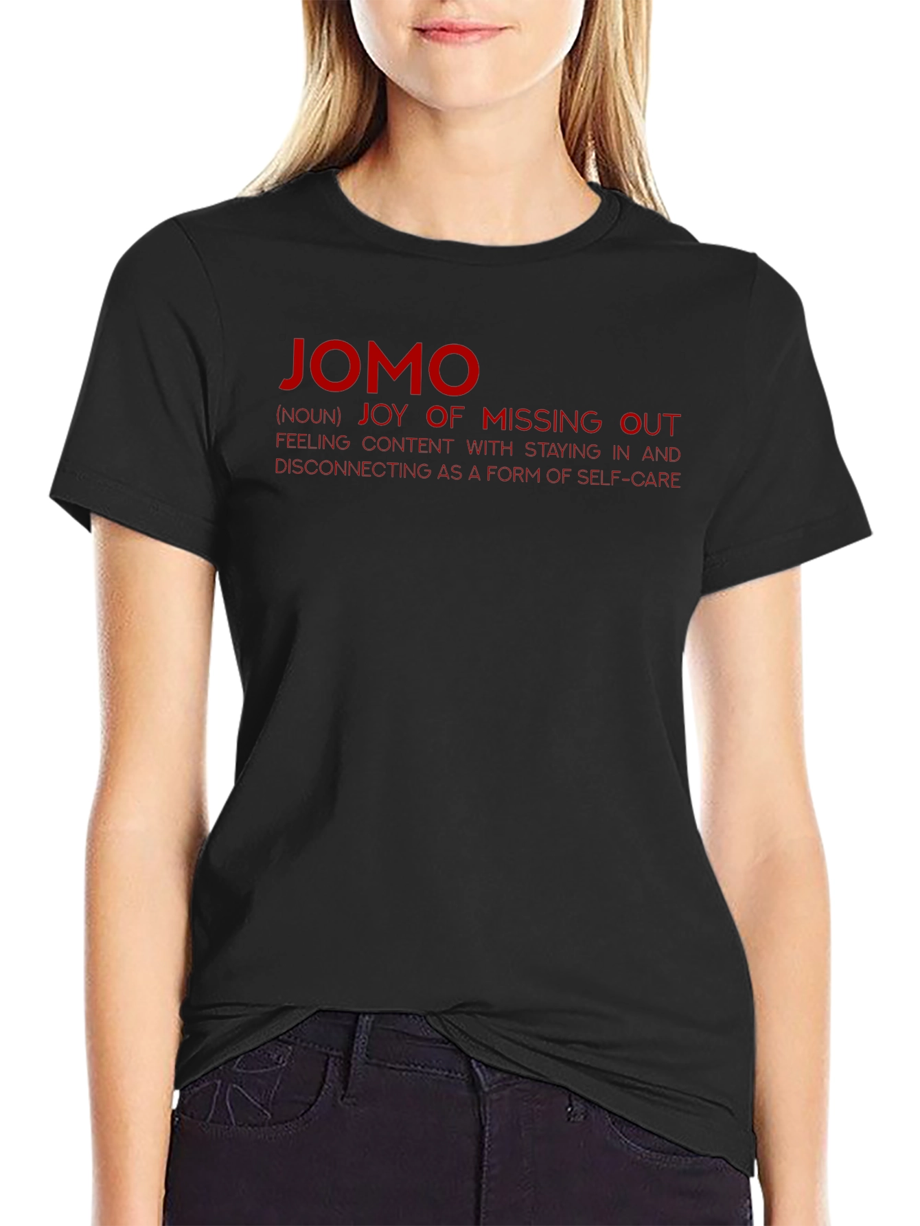 JOMO Joy of Missing Out Graphic T-Shirt