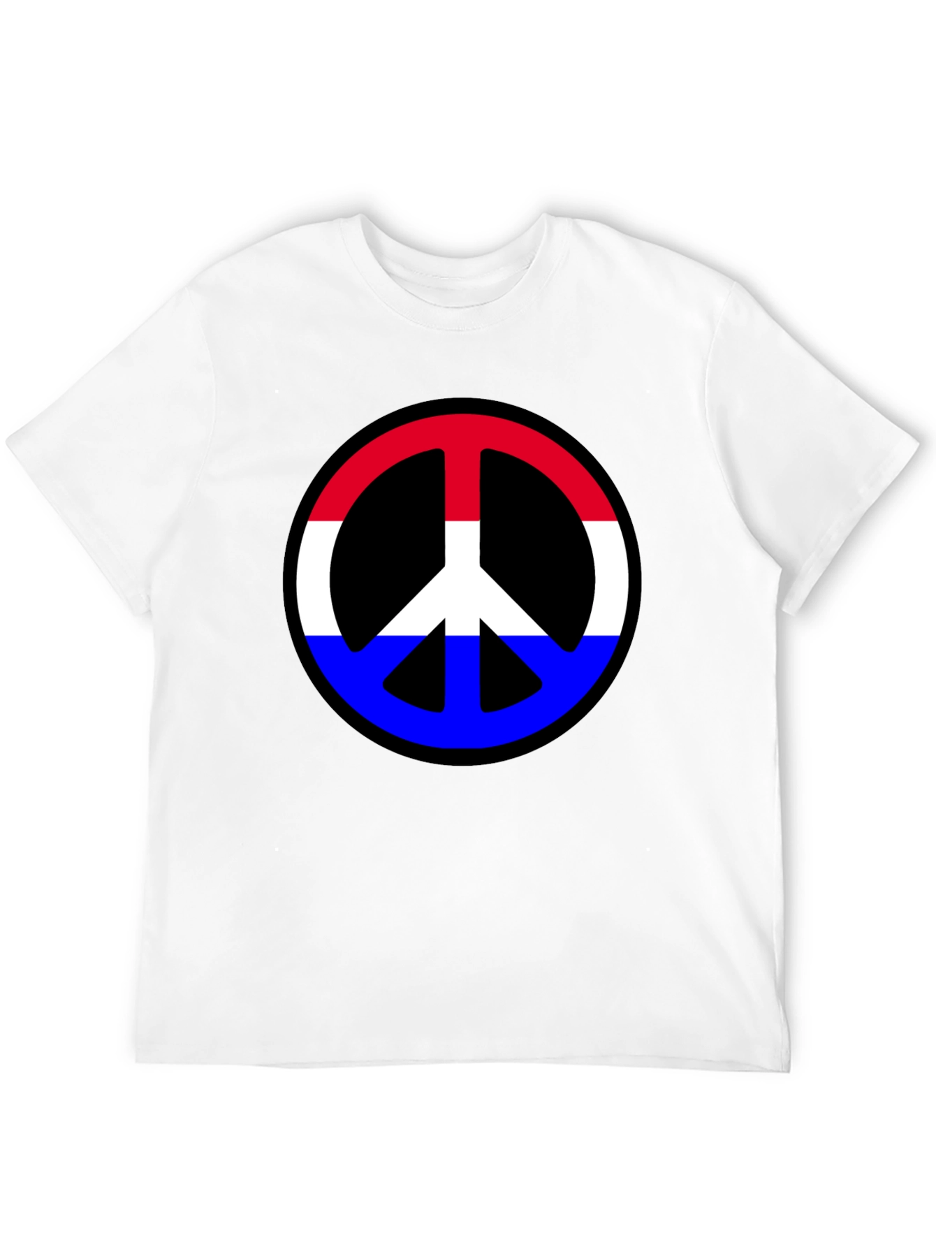 Retro Peace Sign T-Shirt - Red White & Blue