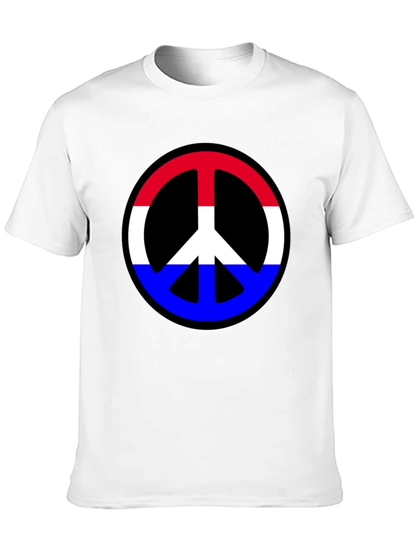 Retro Peace Sign T-Shirt - Red White & Blue