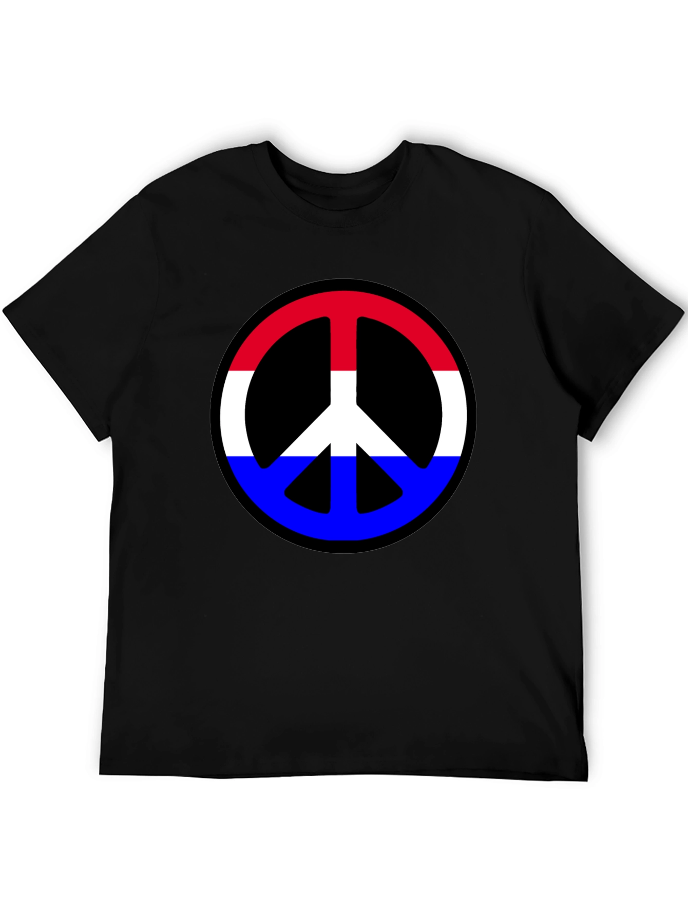 Retro Peace Sign T-Shirt - Red White & Blue