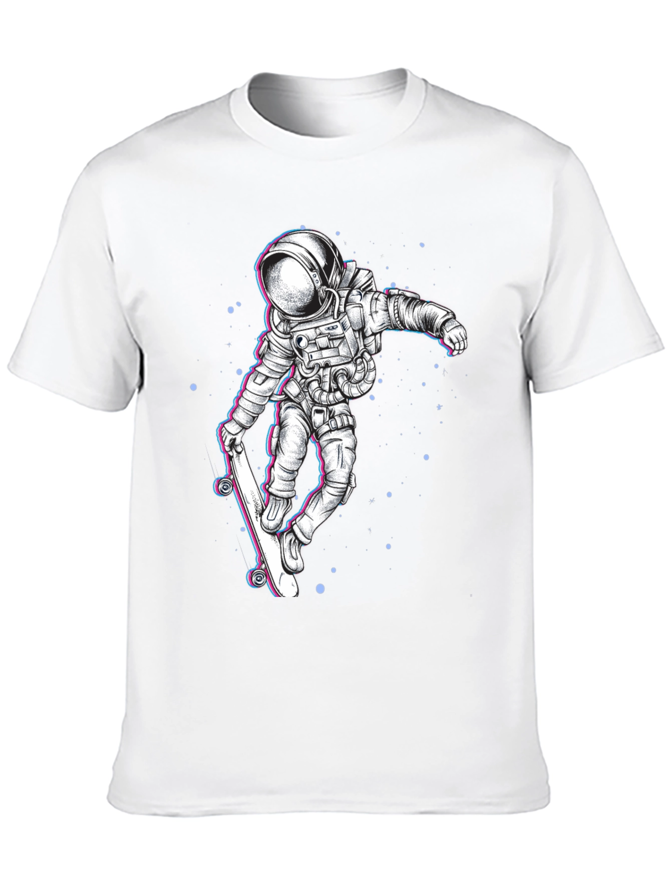 Astronaut Skateboard Graphic Tee - Black