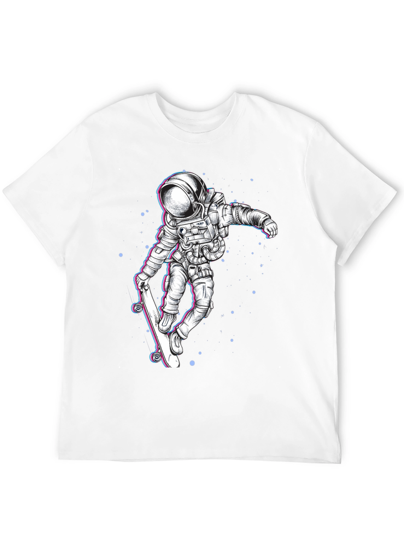 Astronaut Skateboard Graphic Tee - Black