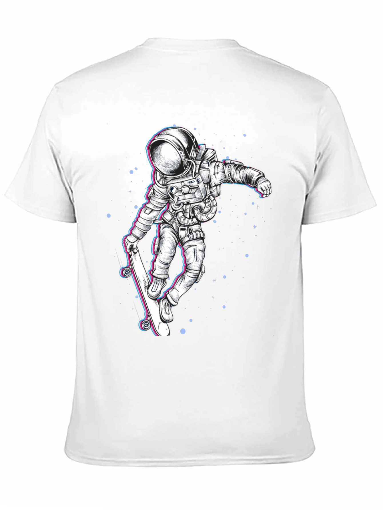 Astronaut Skateboard Graphic Tee - Black